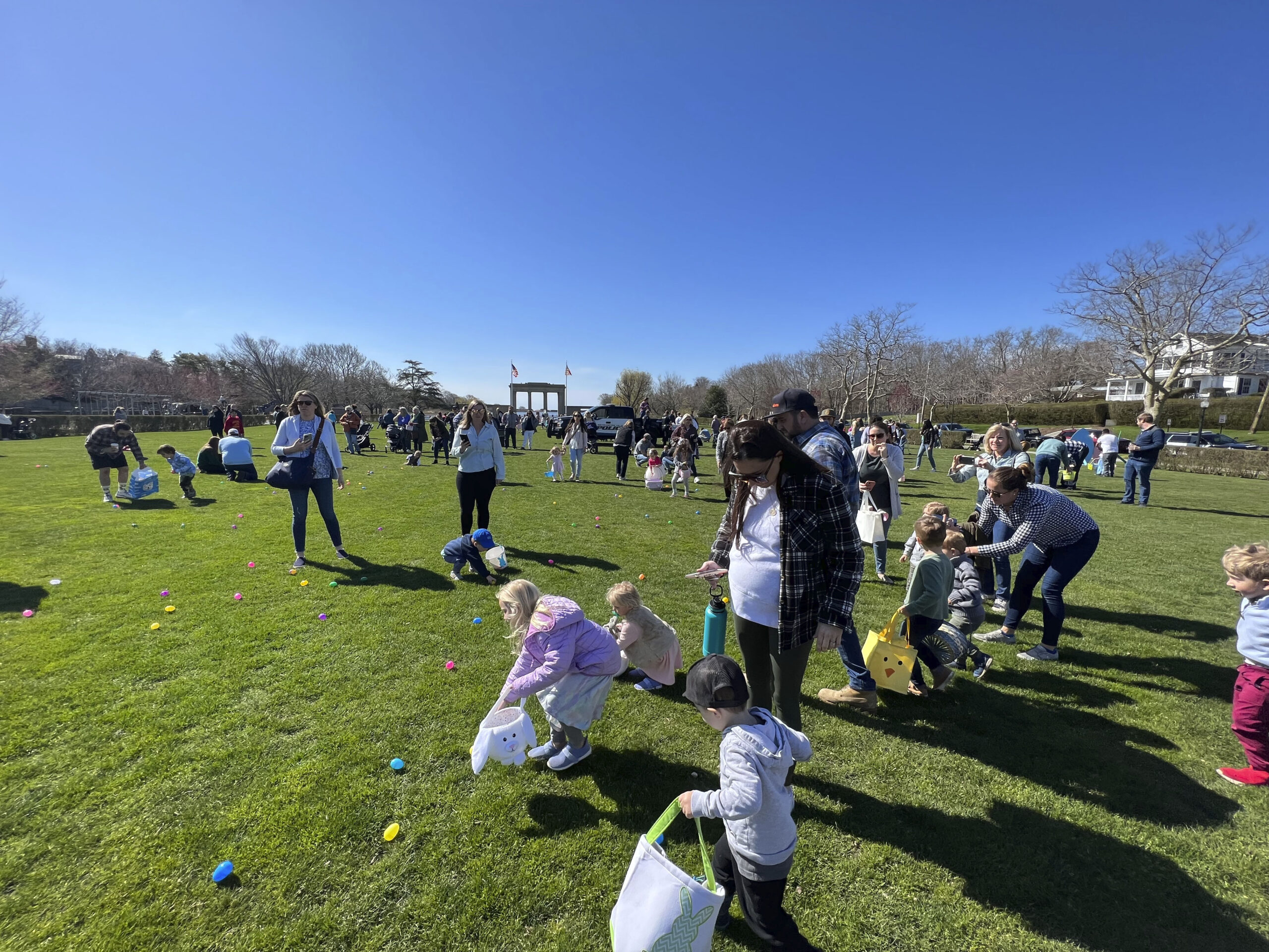 The Southampton village PBA hosted their annual Easter egg hunt on Friday morning in Agawam Park.   DANA SHAW