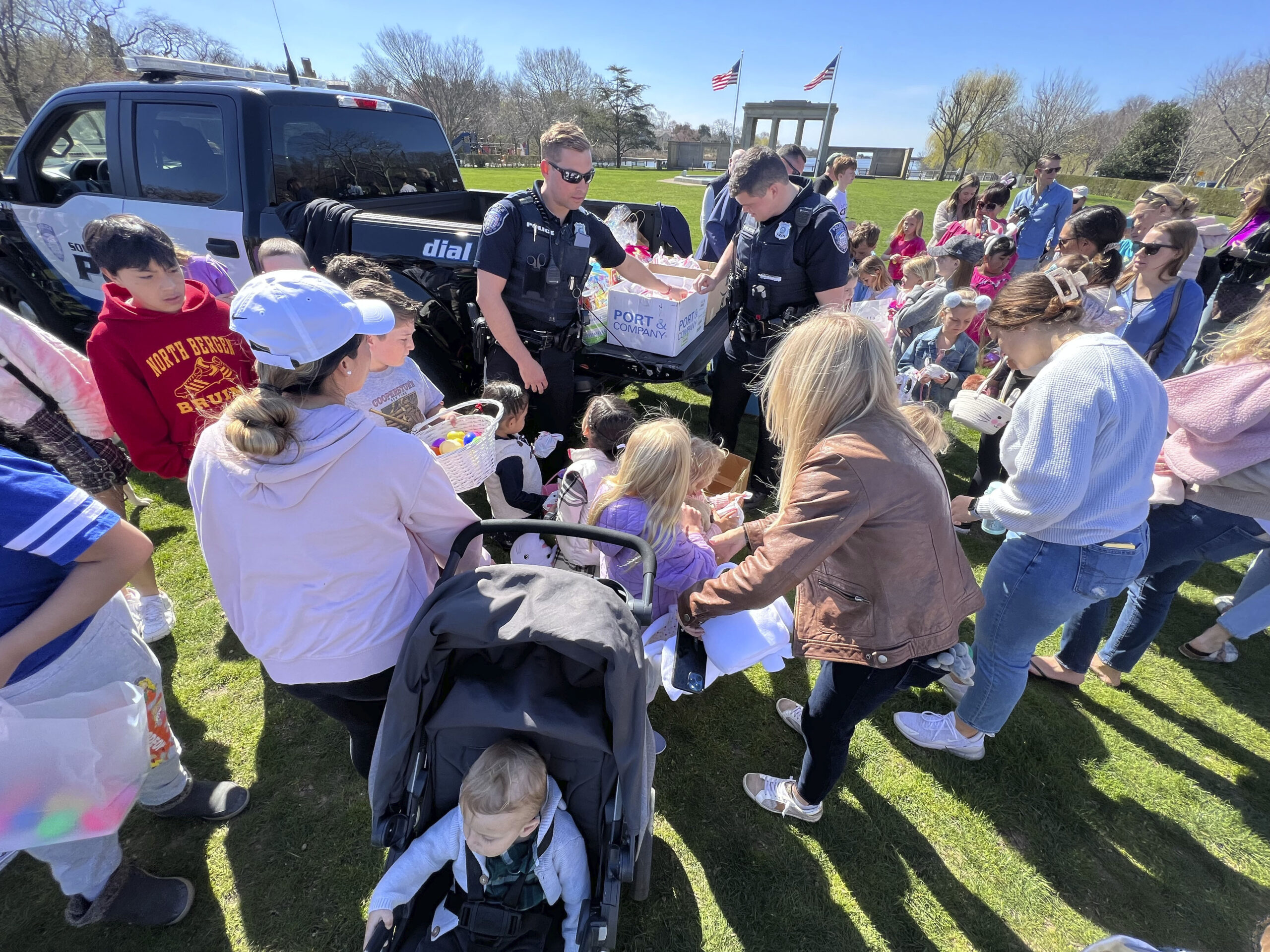 The Southampton village PBA hosted their annual Easter egg hunt on Friday morning in Agawam Park.   DANA SHAW