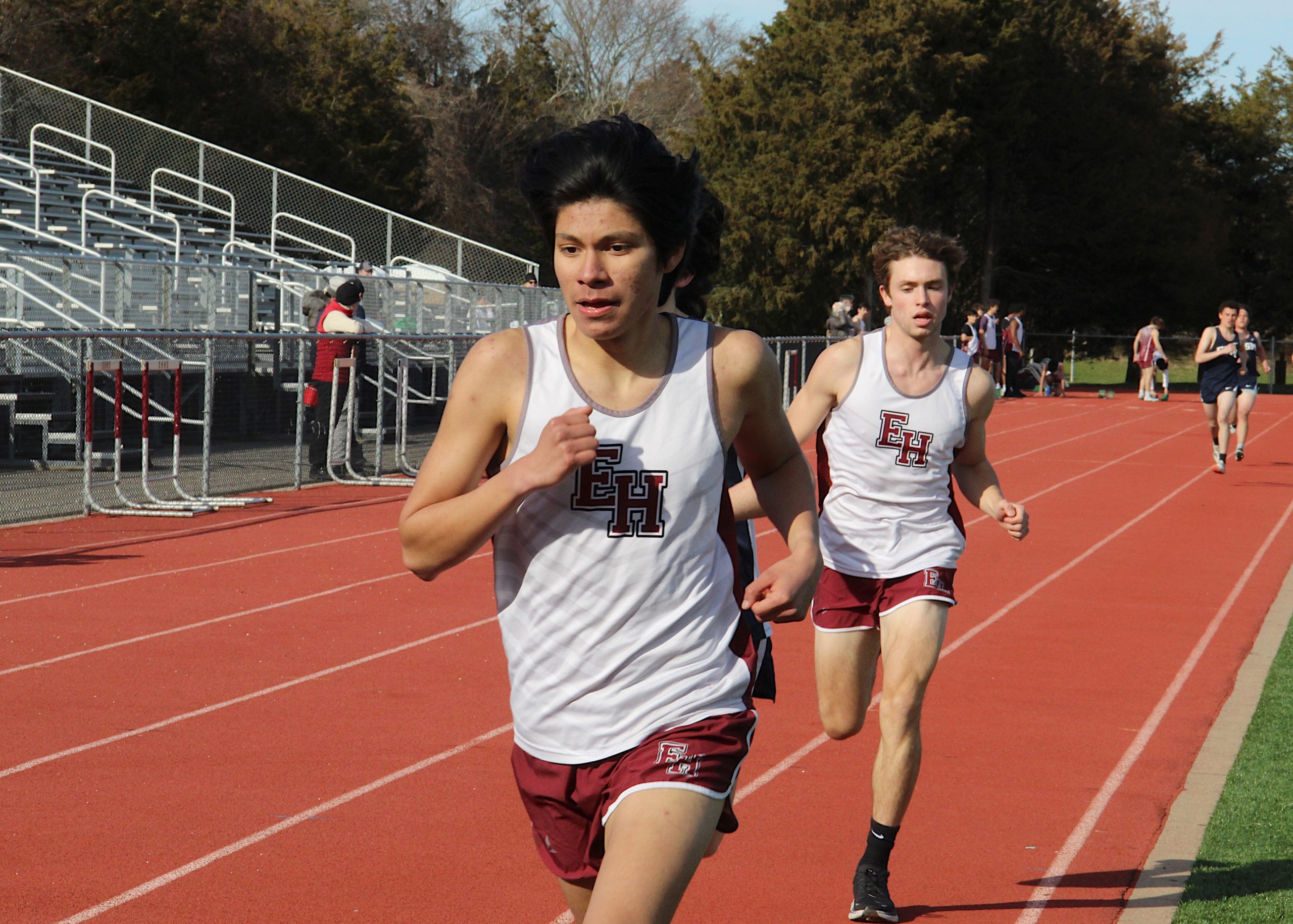 Brayan Rivera has a lead in a distance race.   KYRIL BROMLEY