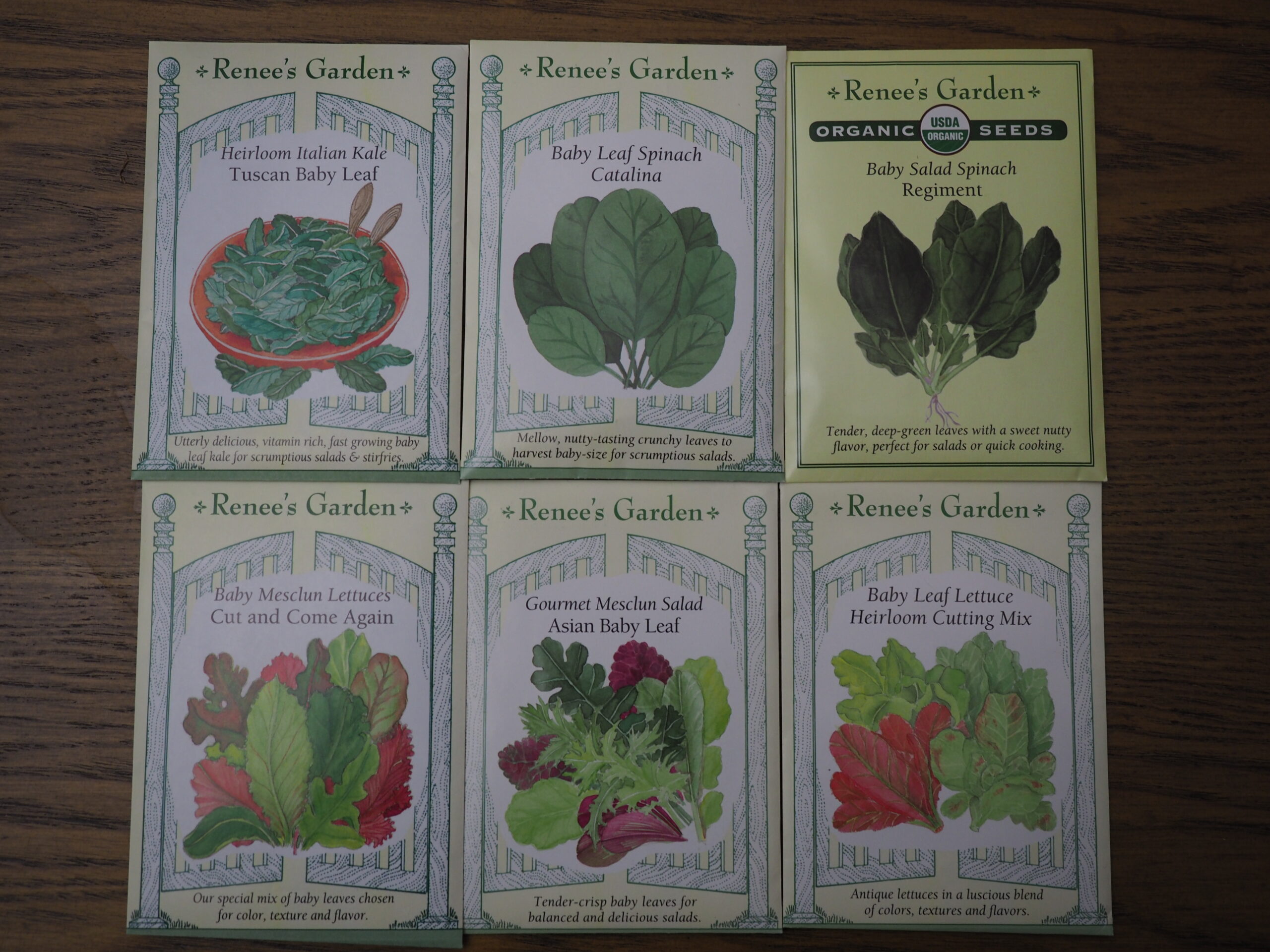 The Hampton Gardener's six favorites for block (mesclun and lettuces) and row planting for great salads. ANDREW MESSINGER