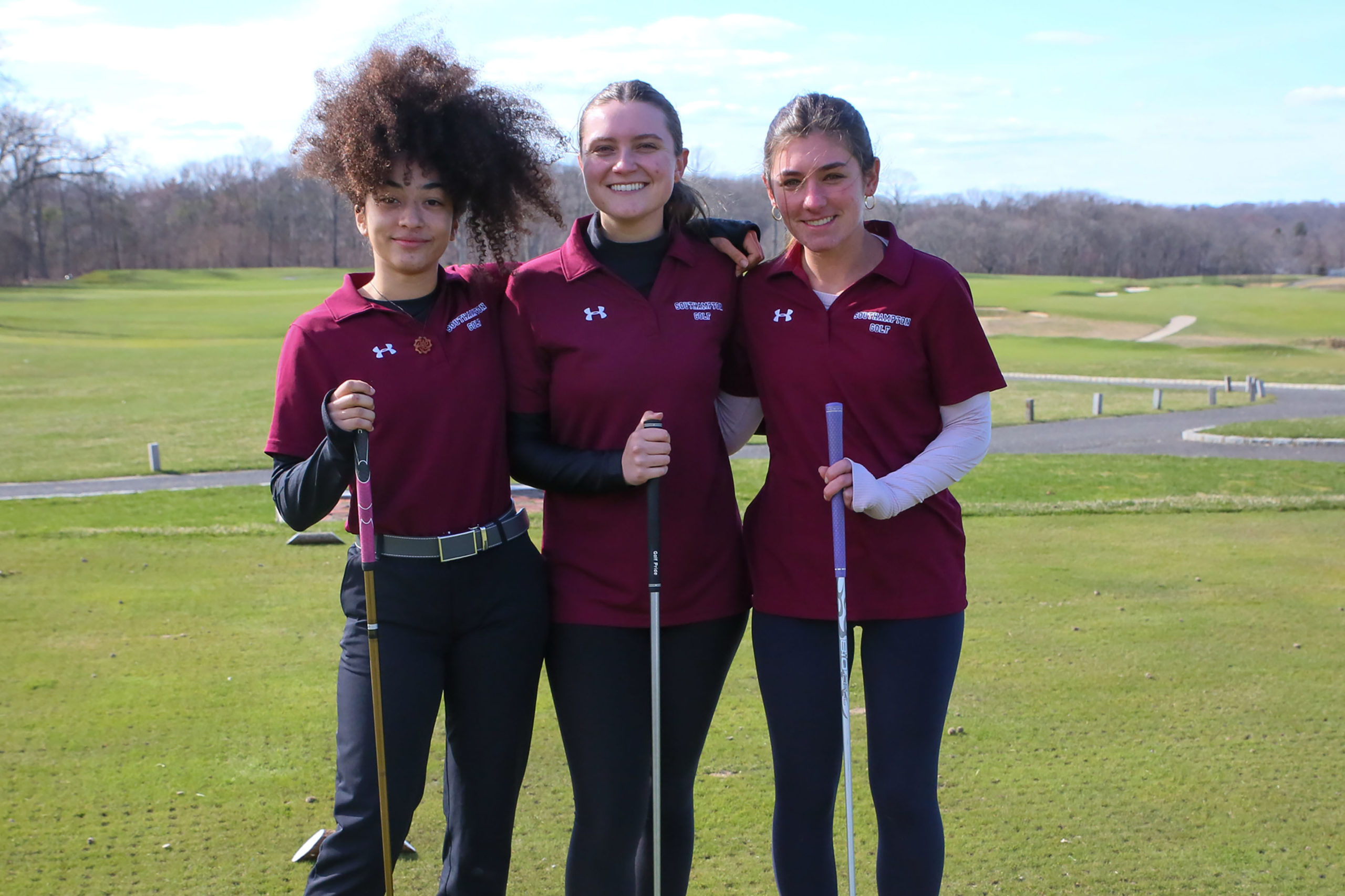 Southampton captains, from left, Ella Coady, Haley Marcincuk and Caroline Wilutis. SOUTHAMPTON SCHOOL DISTRICT