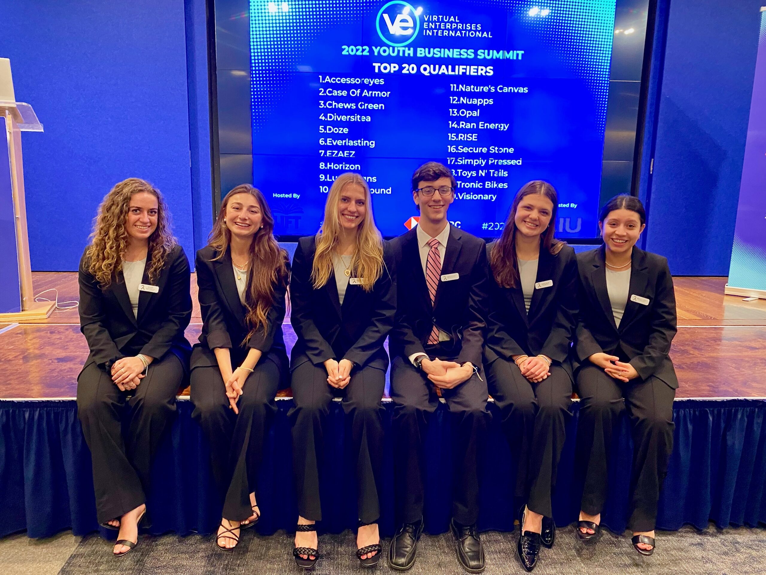 Westhampton Beach High School seniors in Amy Demchak's class earned first place at the Virtual Enterprise National Business Plan Competition. WESTHAMPTON BEACH SCHOOL DISTRICT