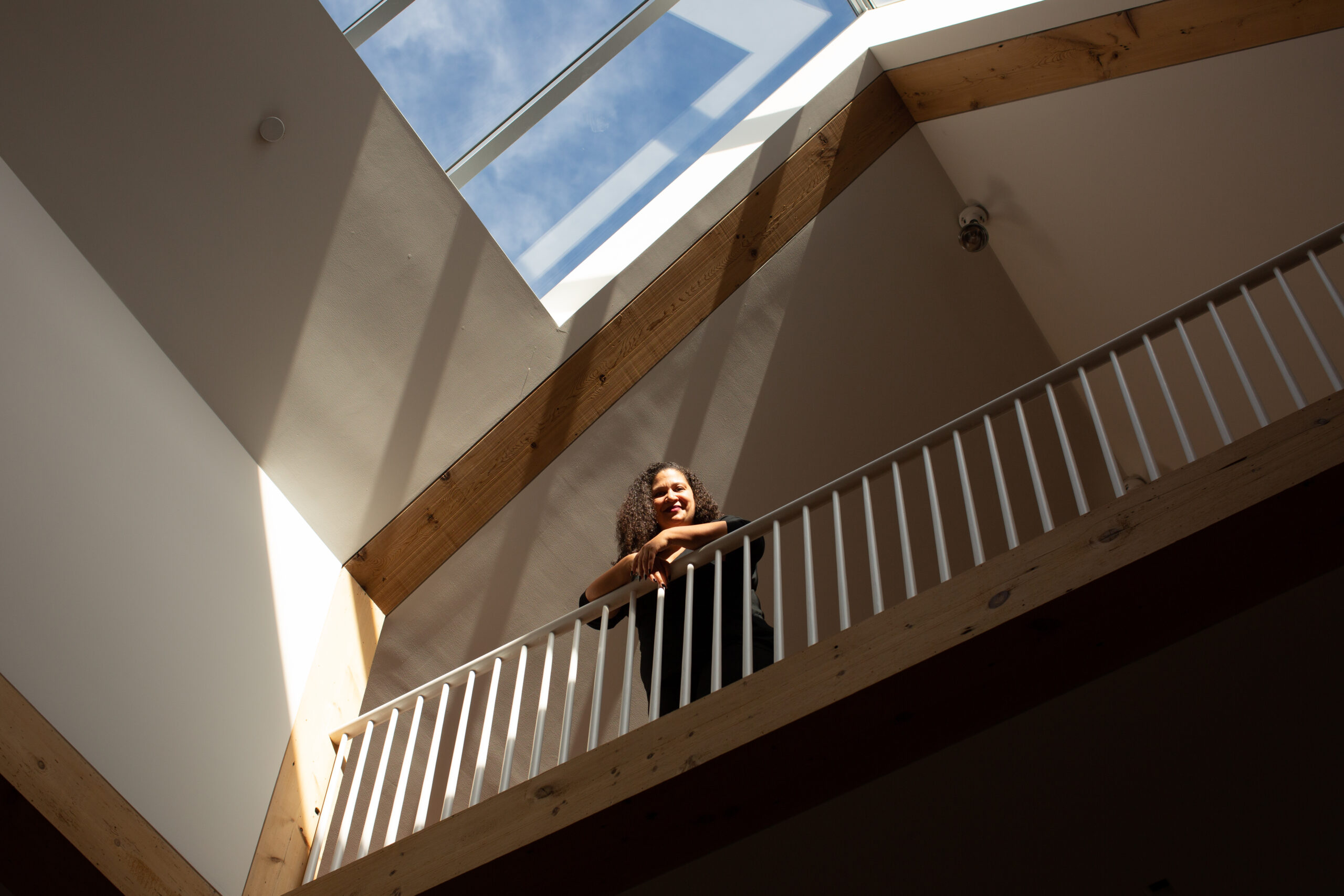 Writer Amanda Johnson during her residency at The Watermill Center, February 16 to 22, 2022. © LINDSAY MORRIS, COURTESY THE WATERMILL CENTER.