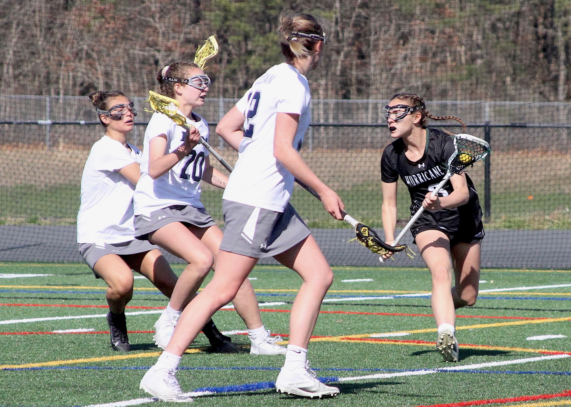 Eighth-grade attack Ava Derby moves around Eastport-South Manor's defense. DESIRÉE KEEGAN