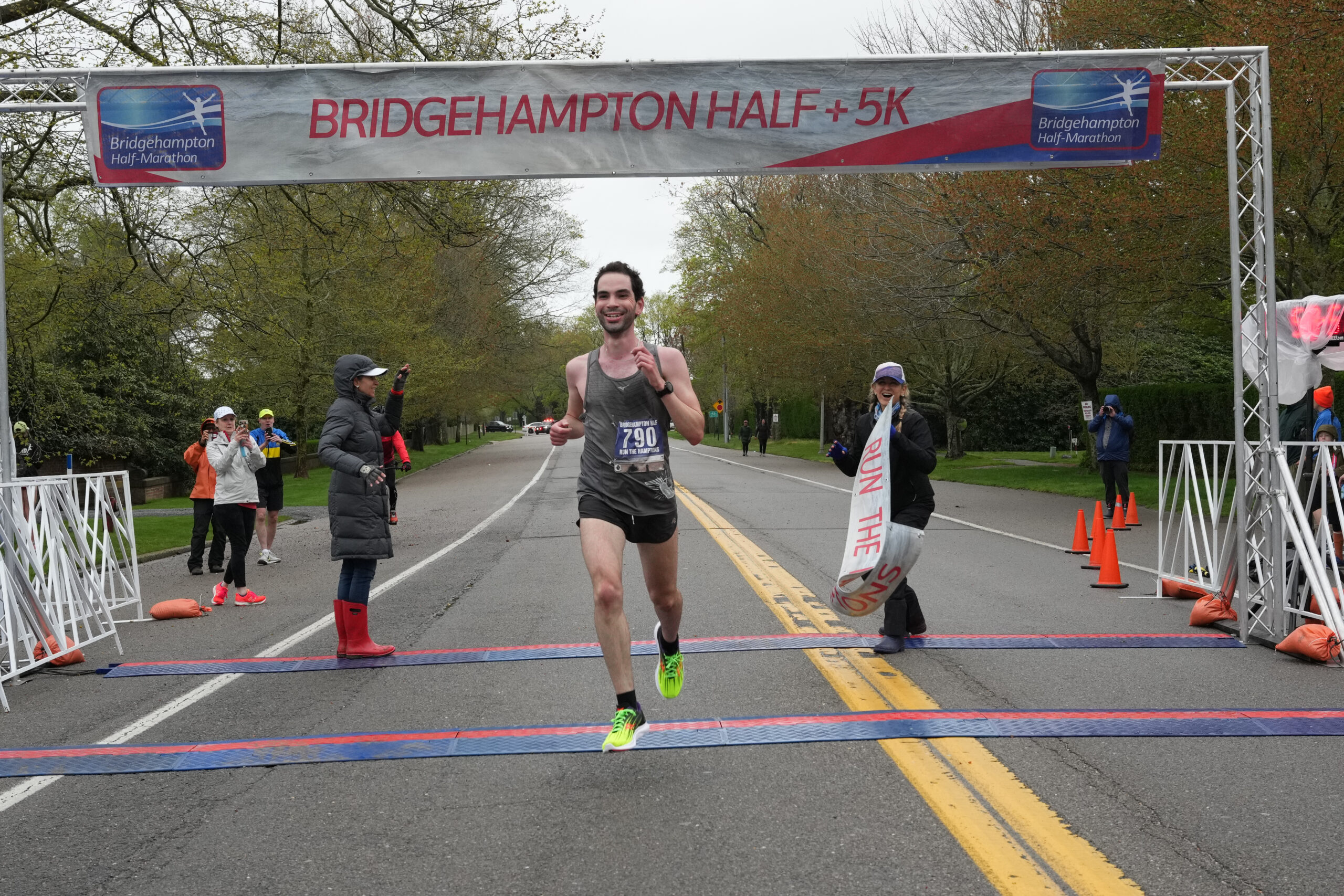 Michael Herbert, 25 of Smithtown was the Bridgehampton Half-Marathon on Saturday.  RON ESPOSITO