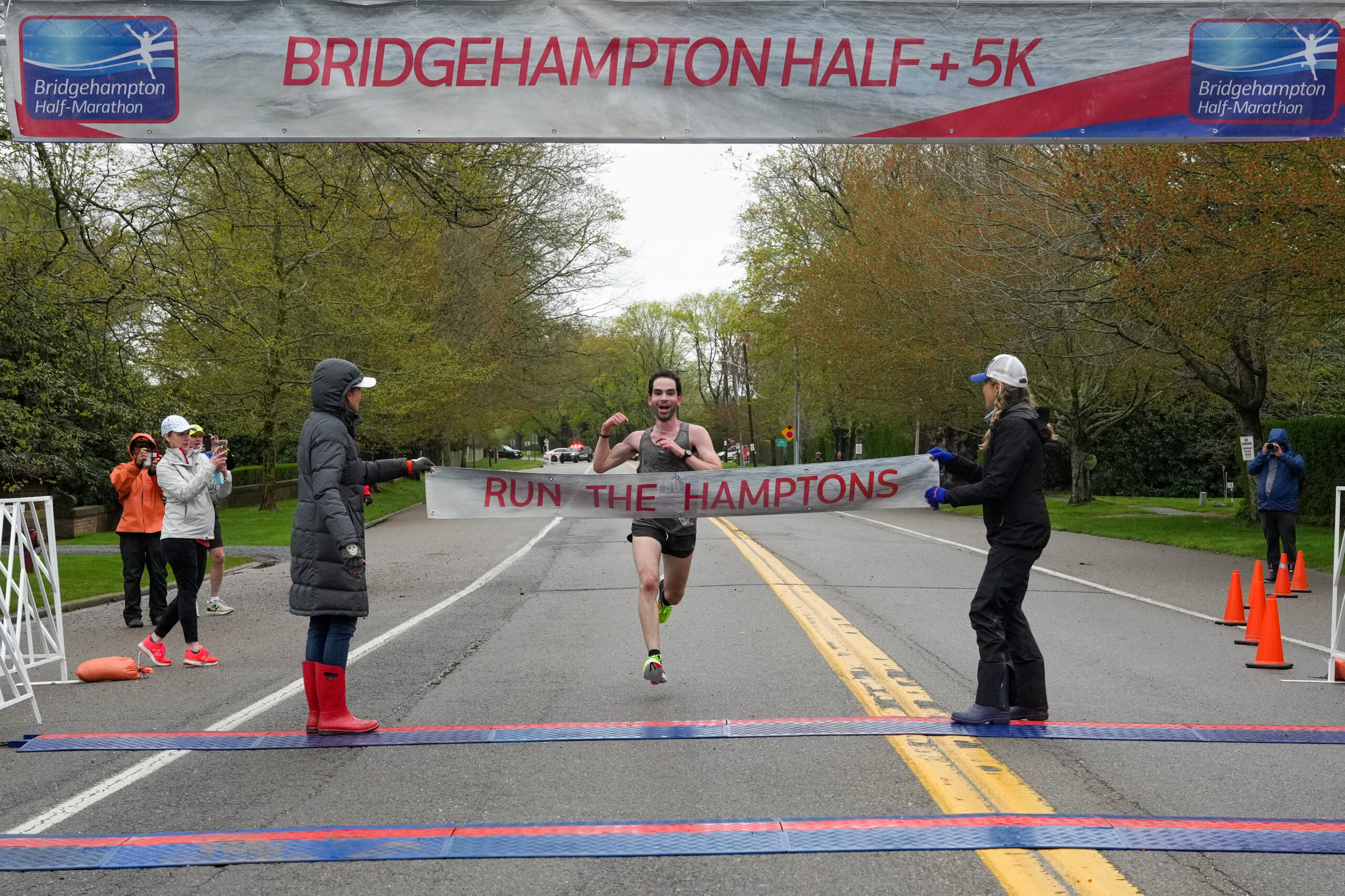 Michael Herbert, 25 of Smithtown was the Bridgehampton Half-Marathon on Saturday.  RON ESPOSITO