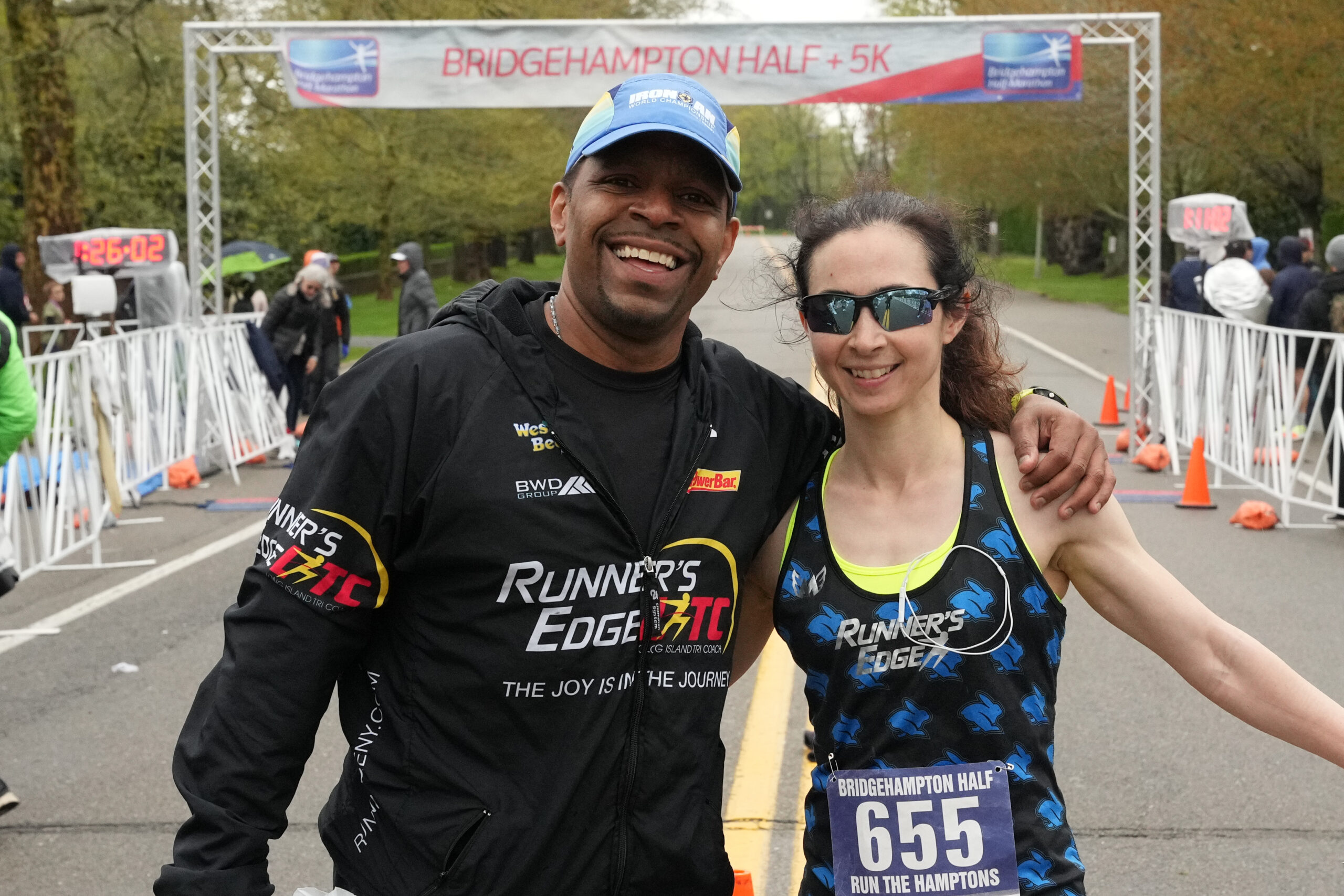 Nicole Salerno with a friend after her victory. 
 RON ESPOSITO