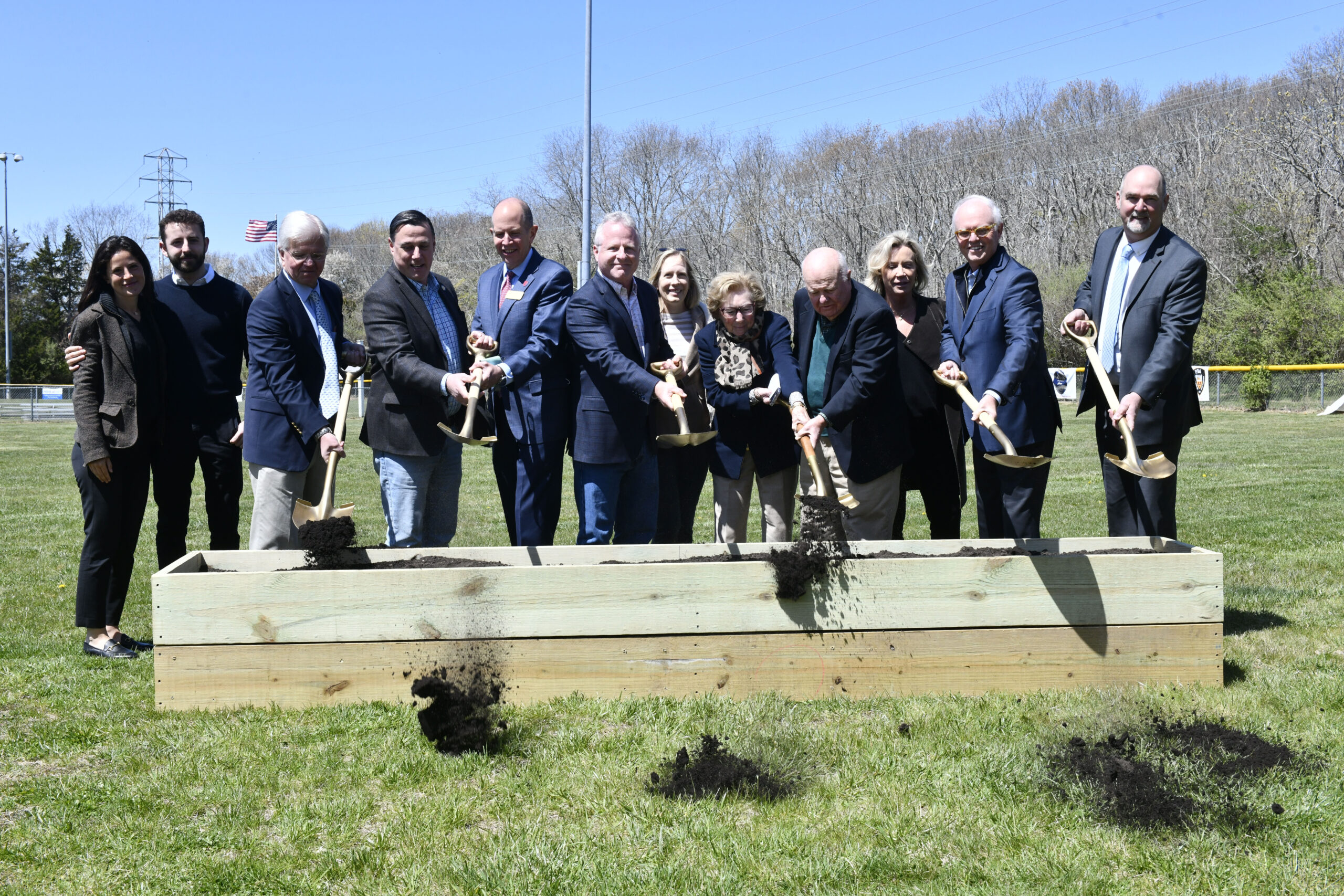 A donor appreciation event and ceremonial ground breaking at the site of the Stony Brook Medicine East Hampton Emergency Department on Saturday morning.  DANA SHAW