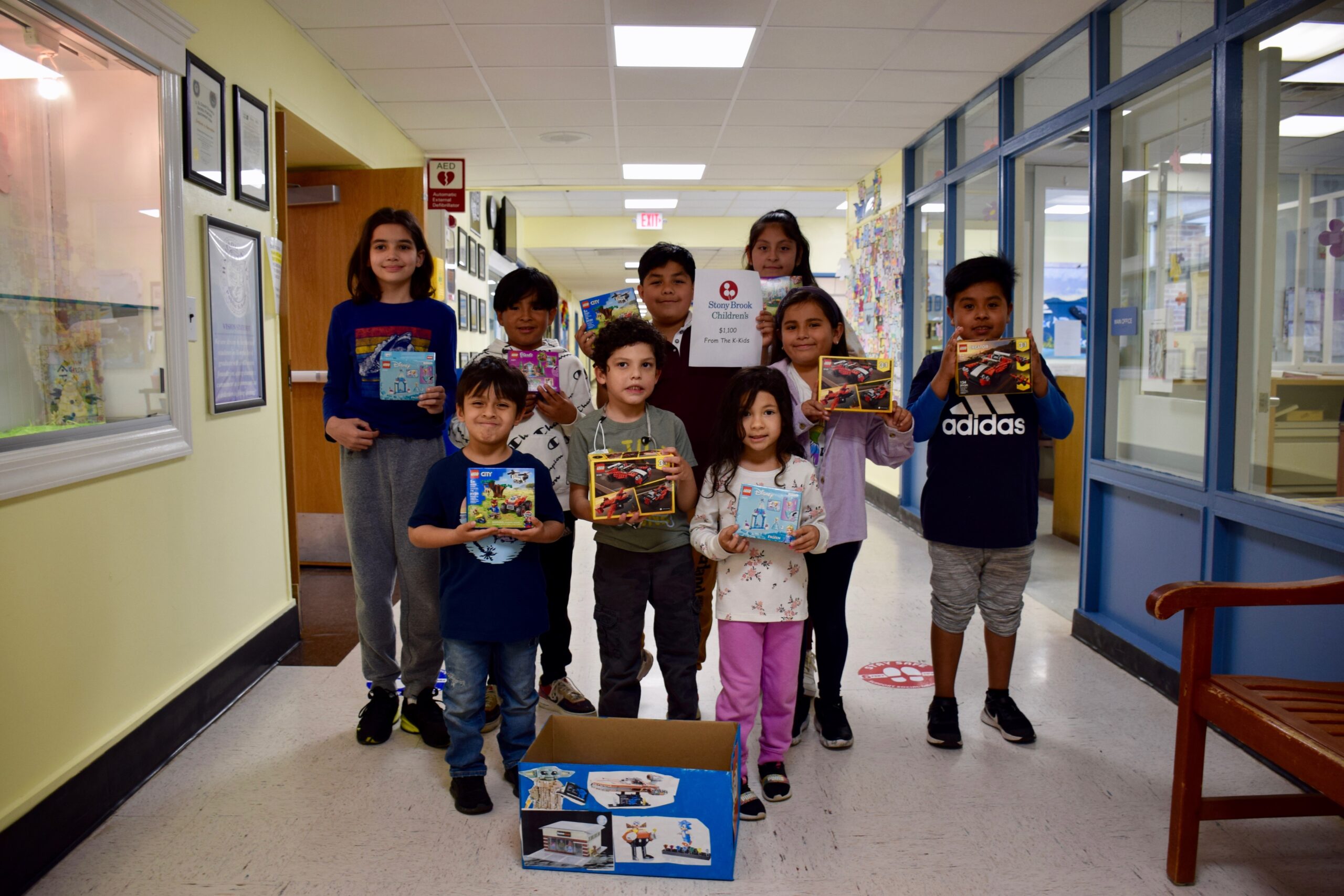 The Hampton Bays Elementary School service club K-Kids recently donated $1,100 to Stony Brook Children’s Hospital. To raise the funds, the students sold emoji key chains during their lunch periods. They also collected Lego building kits to donate. The fundraiser is just one of several that the K-Kids have participated in this year. They also raised money for breast cancer, autism awareness and the Ronald McDonald House.