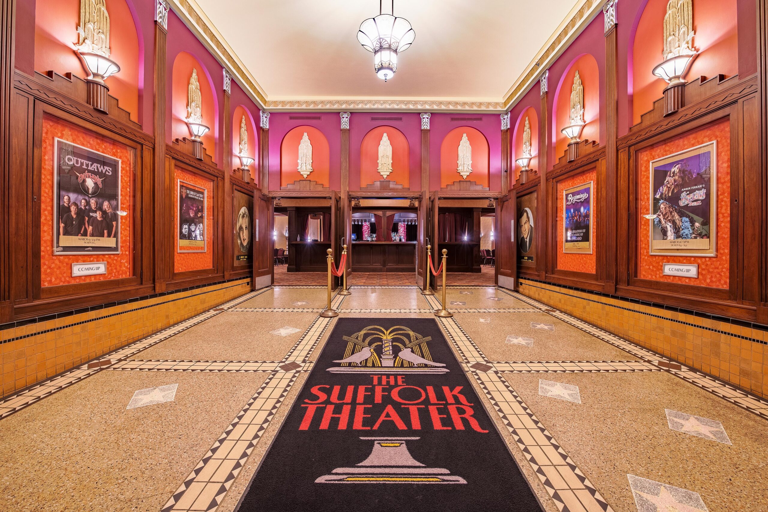 The interior spaces of the Suffolk Theater in Riverhead, New York, photographed on February 23rd, 2022