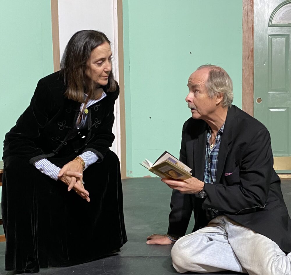 Rosemary Cline and Andrew Botsford in rehearsal for Lucas Hnath’s 