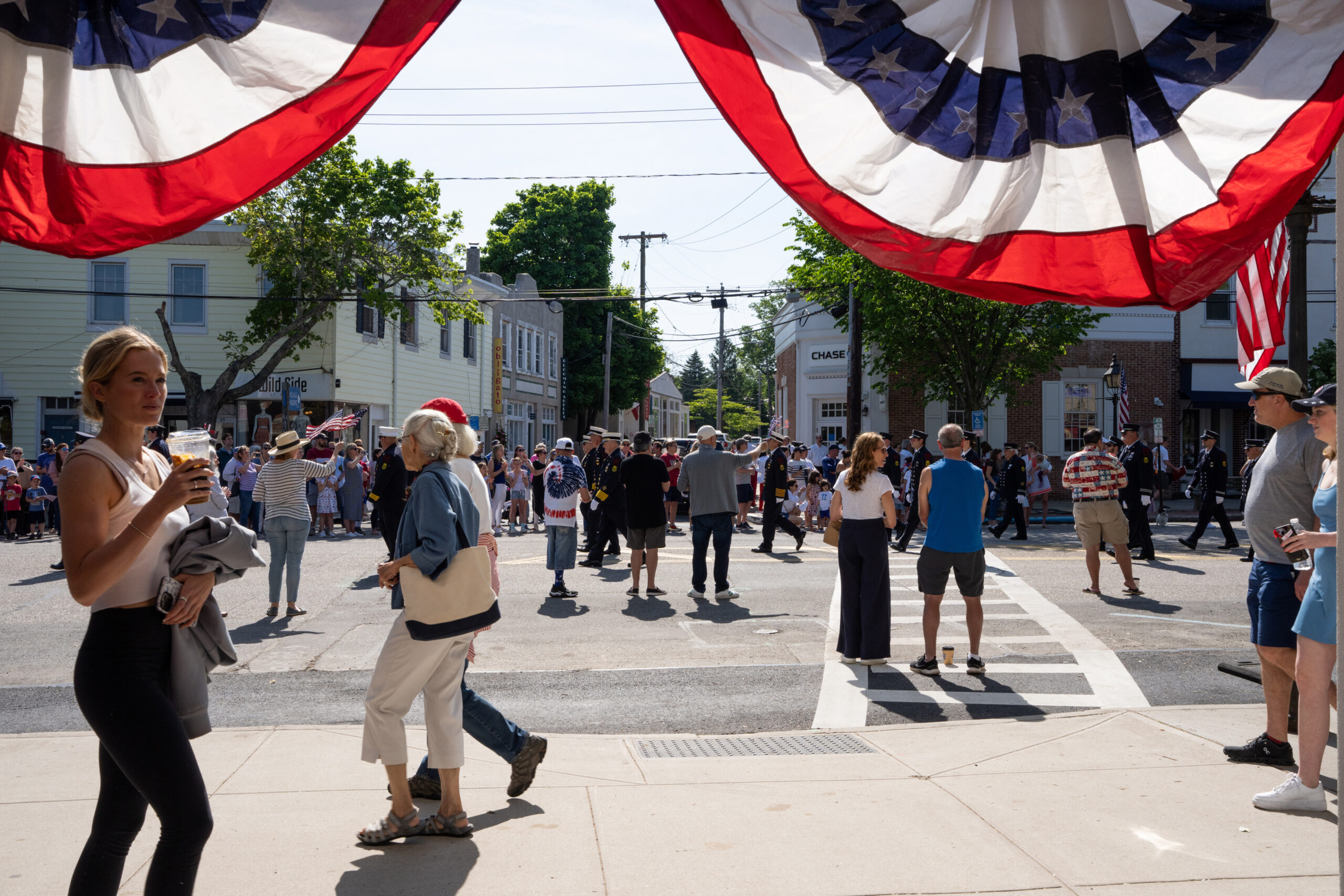 Memorial Day observances in Sag Harbor on Monday morning.   LORI HAWKINS