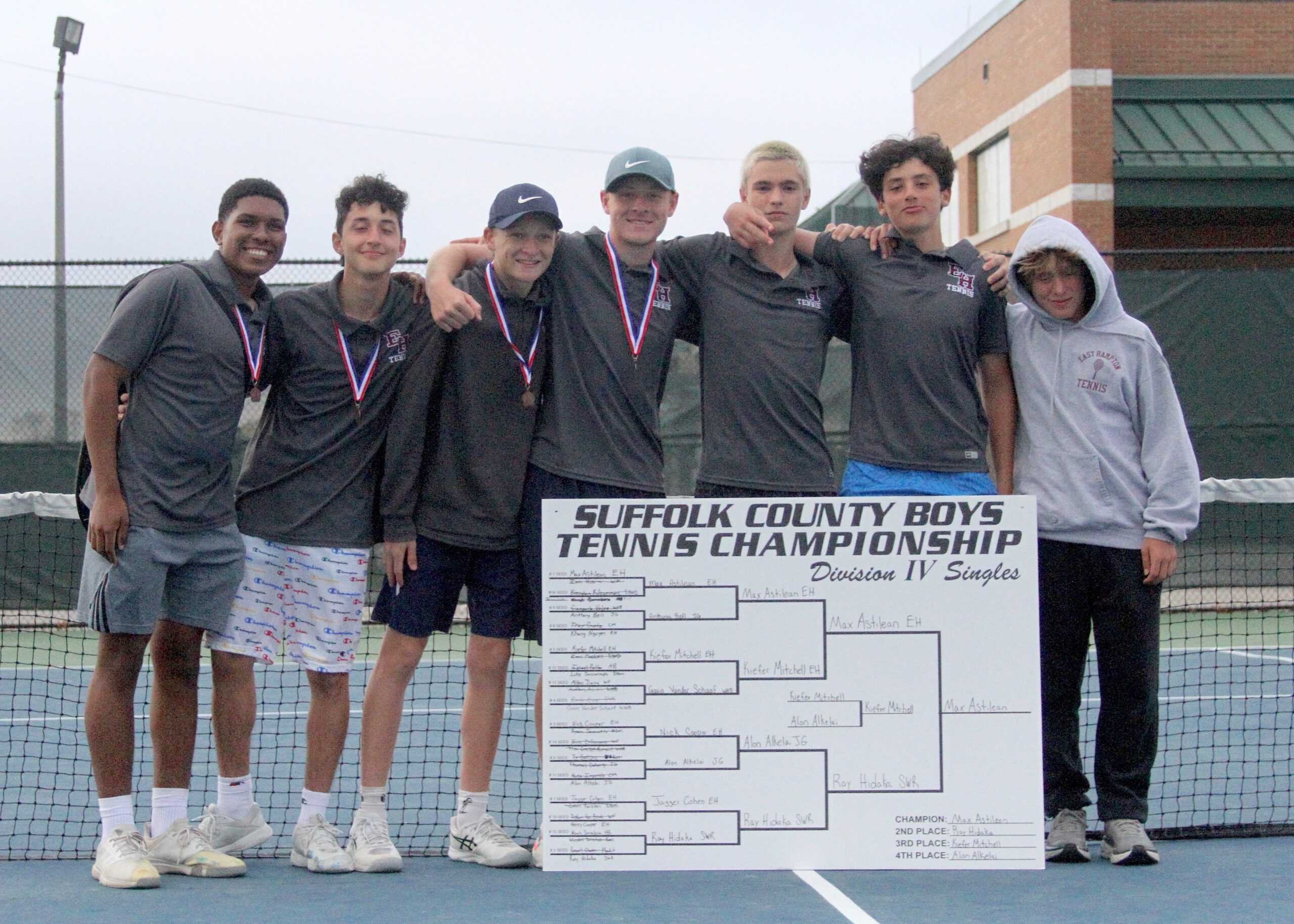 East Hampton/Pierson's tennis team placed eighth across the Division IV singles and doubles tournaments. DESIRÉE KEEGAN