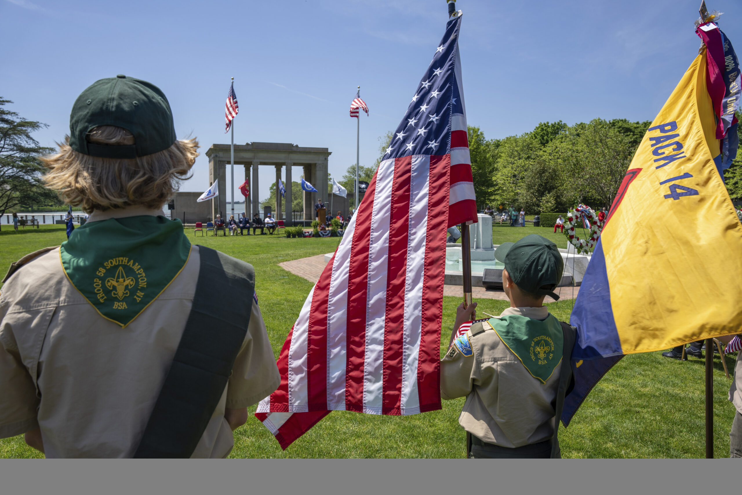 The Memorial Day service in Agawam Park.  RON ESPOSITO