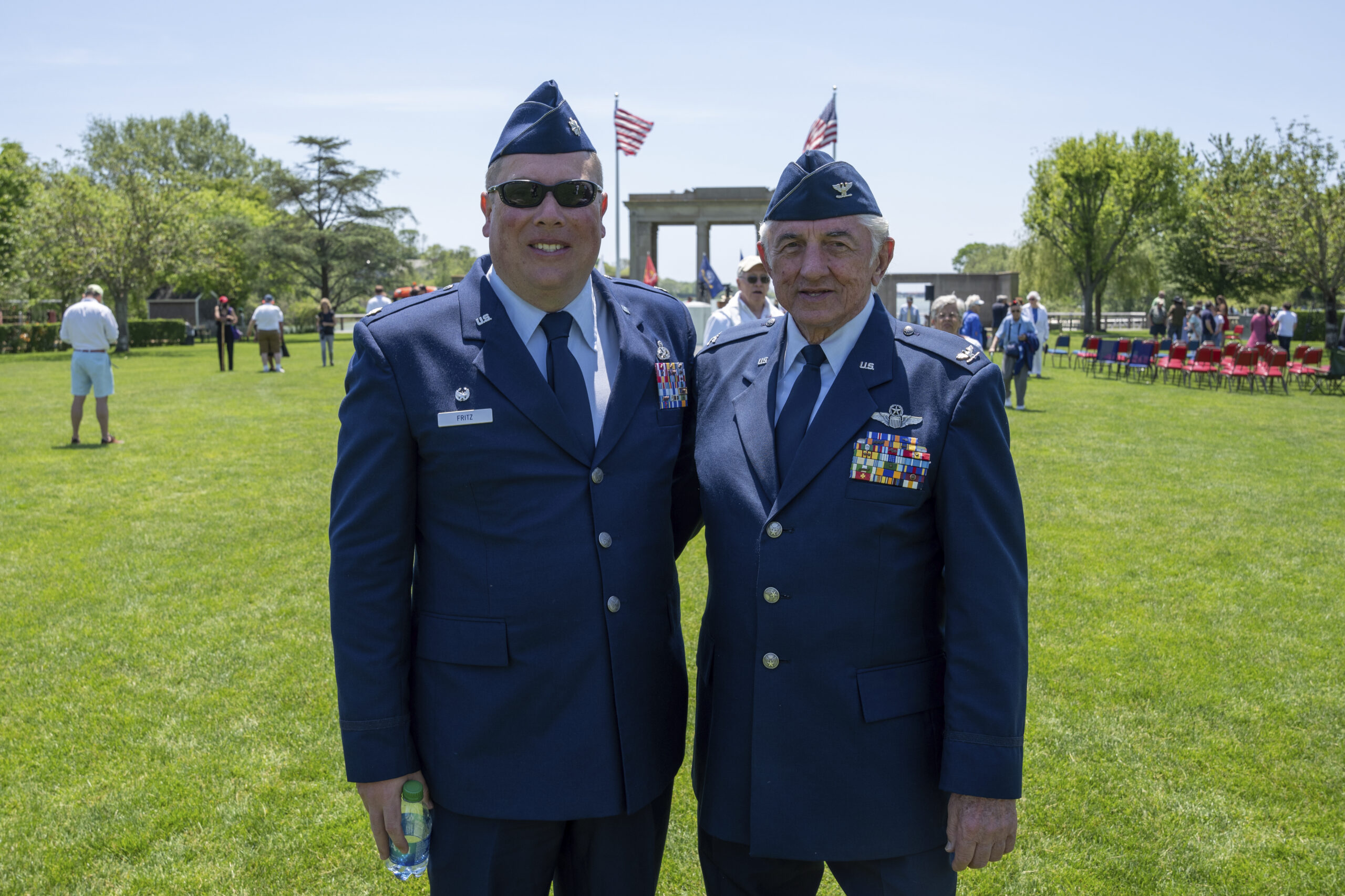 Guest speaker was Lieutenant Colonel Jesse J. Fritz with Bob Grisnik.   RON ESPOSITO