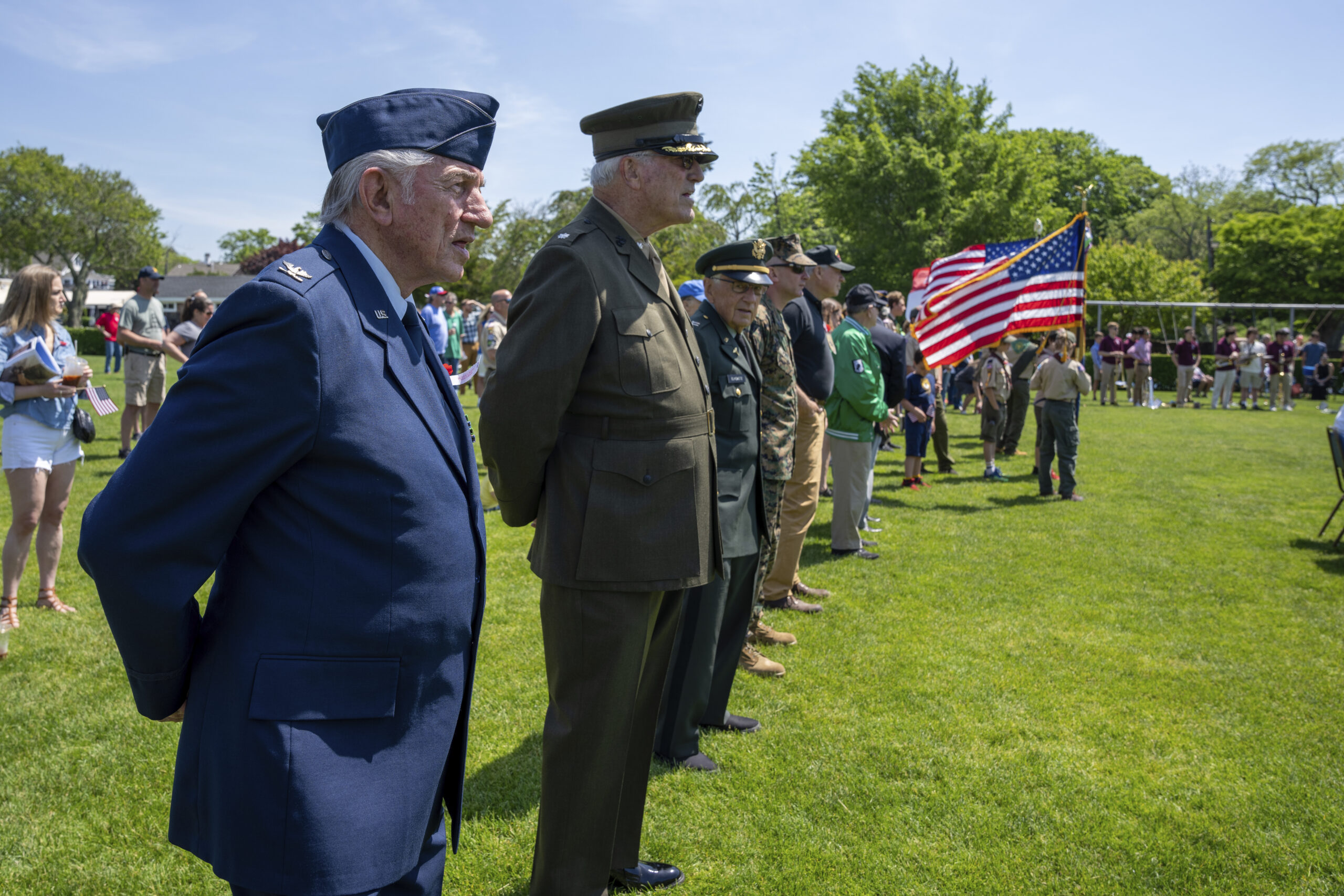 The Memorial Day service in Agawam Park.  RON ESPOSITO