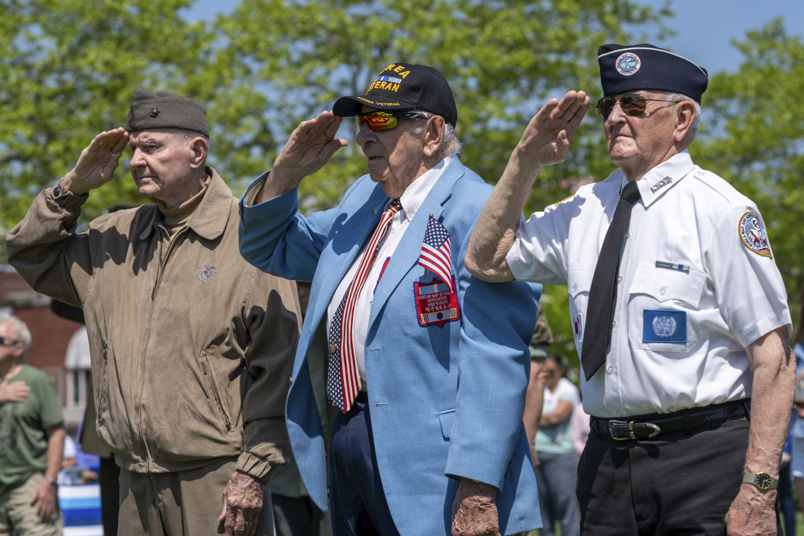 The Memorial Day service in Agawam Park.  RON ESPOSITO