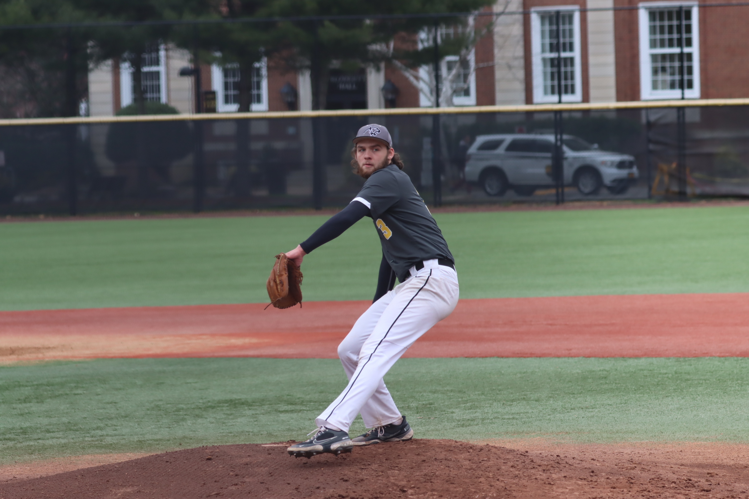 Center Moriches grad Jordan Falco (Adelphi) will be a pitcher for the Breakers this summer.    COURTESY ADELPHI ATHLETICS