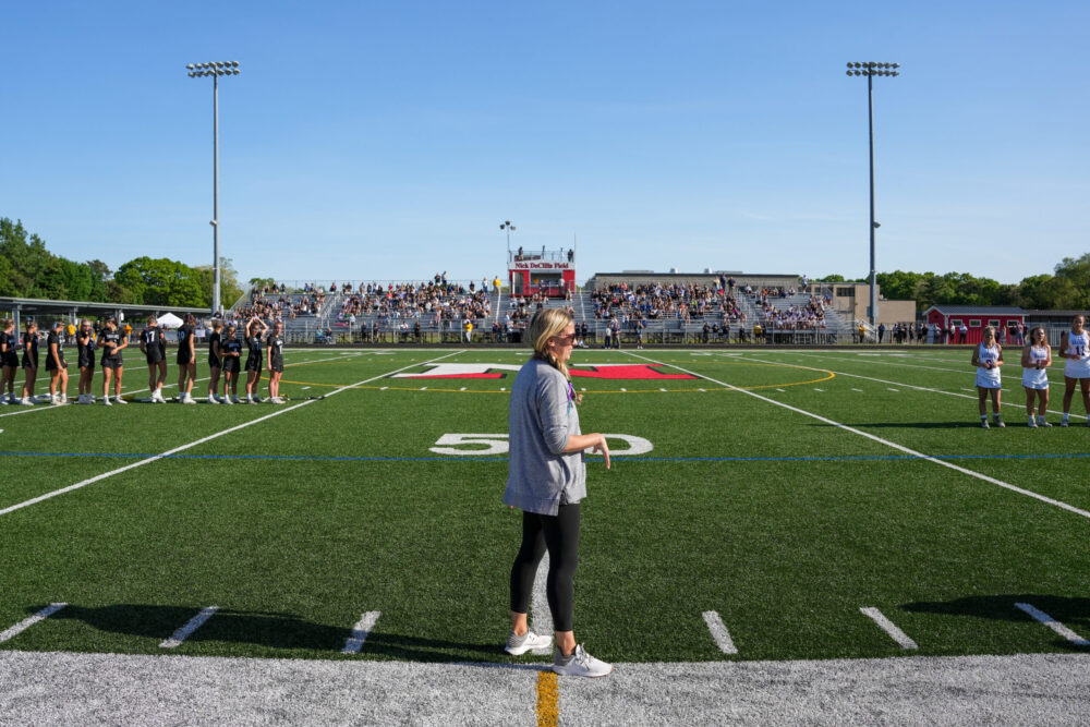 Westhampton Beach head girls lacrosse coach Mary Bergmann earned her second Suffolk County crown. RON ESPOSITO