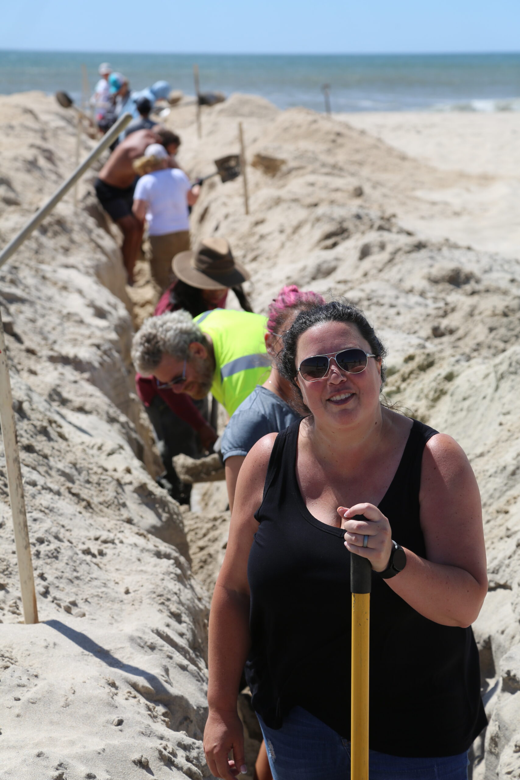 Councilwoman Cynthia McNamara  was in the trench digging.