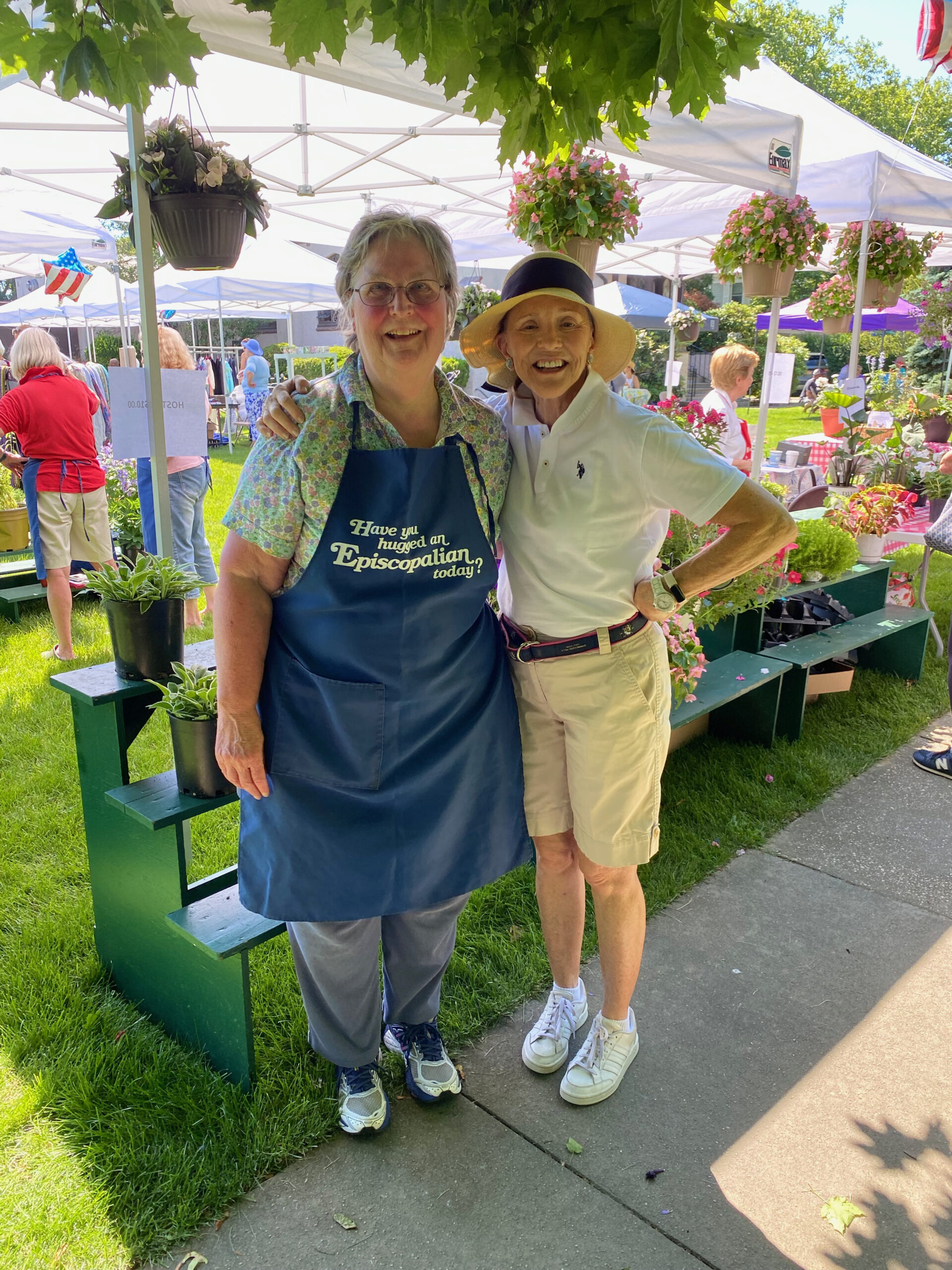 Lisa Gillespie and Linda Fraser at the St. John's Bazaar.  GREG D'ELIA