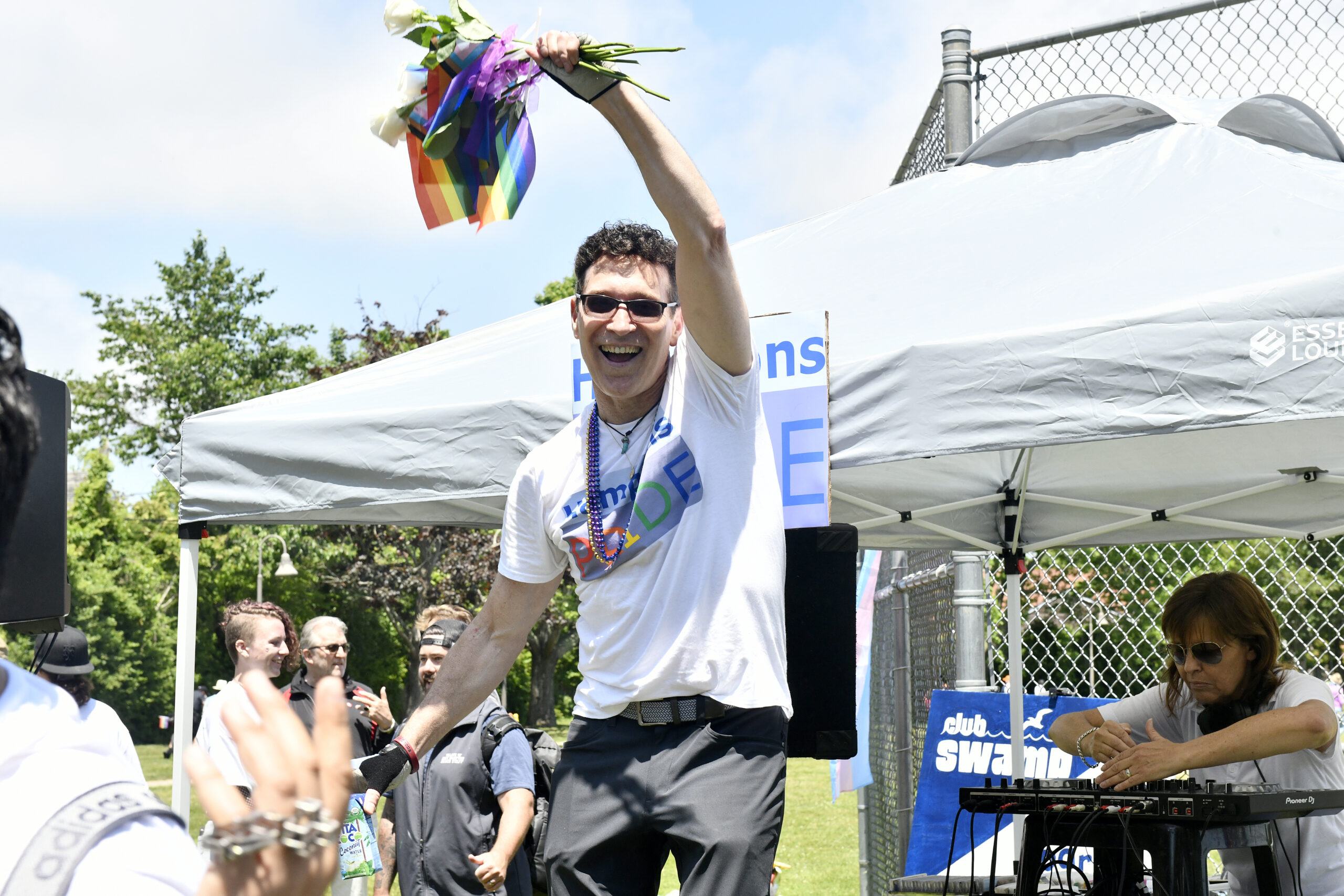 Tom House at the pride parade in East Hampton earlier this month.  DANA SHAW