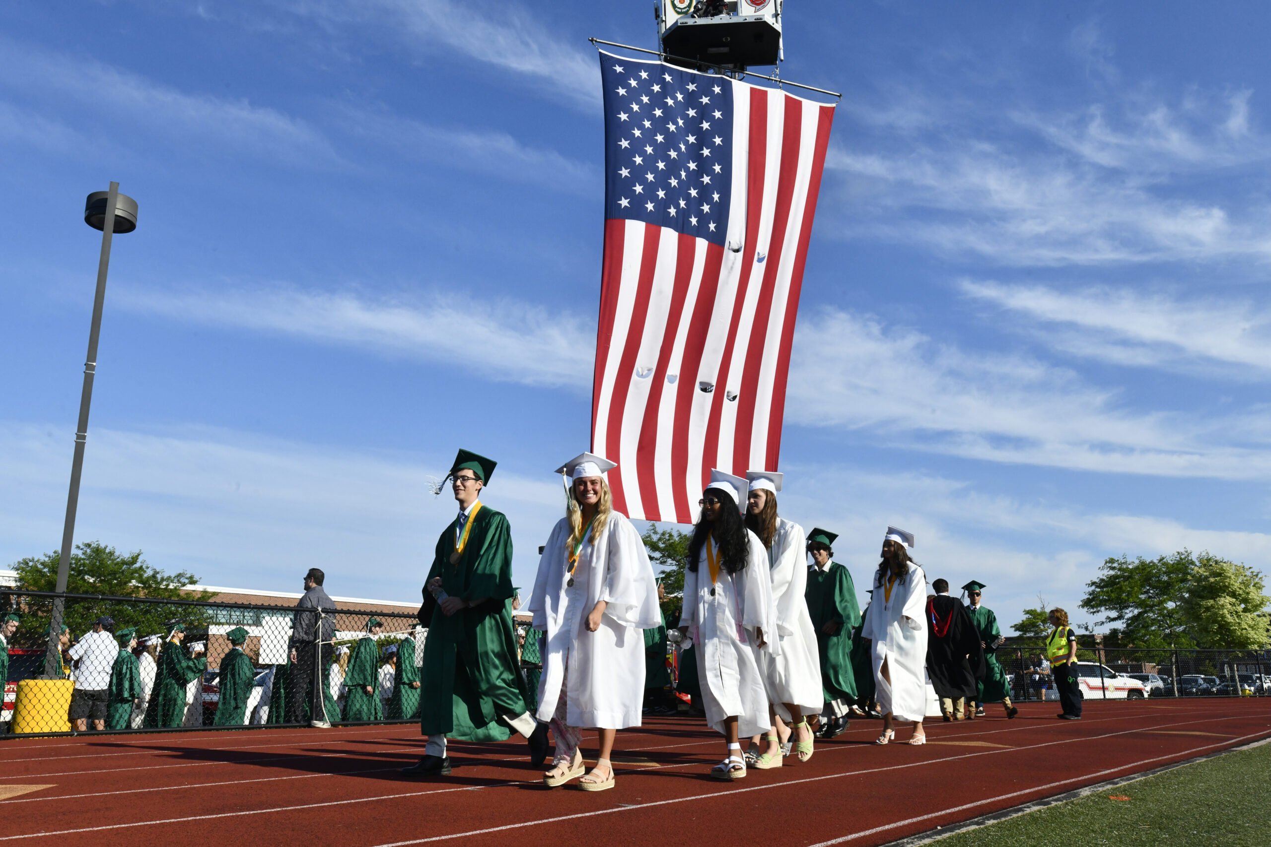 Westhampton Beach graduation on Friday evening.  DANA SHAW