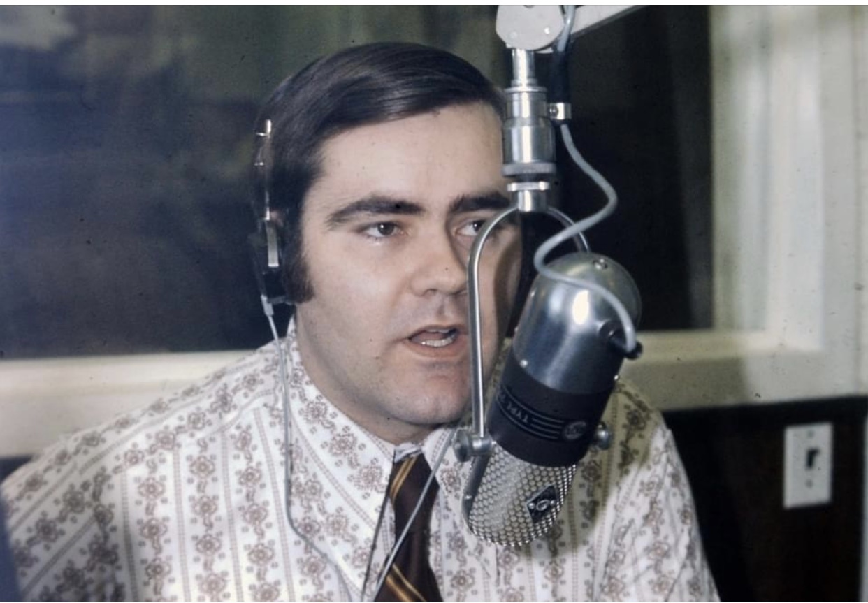 Drew Scott on air at WGBB in 1972