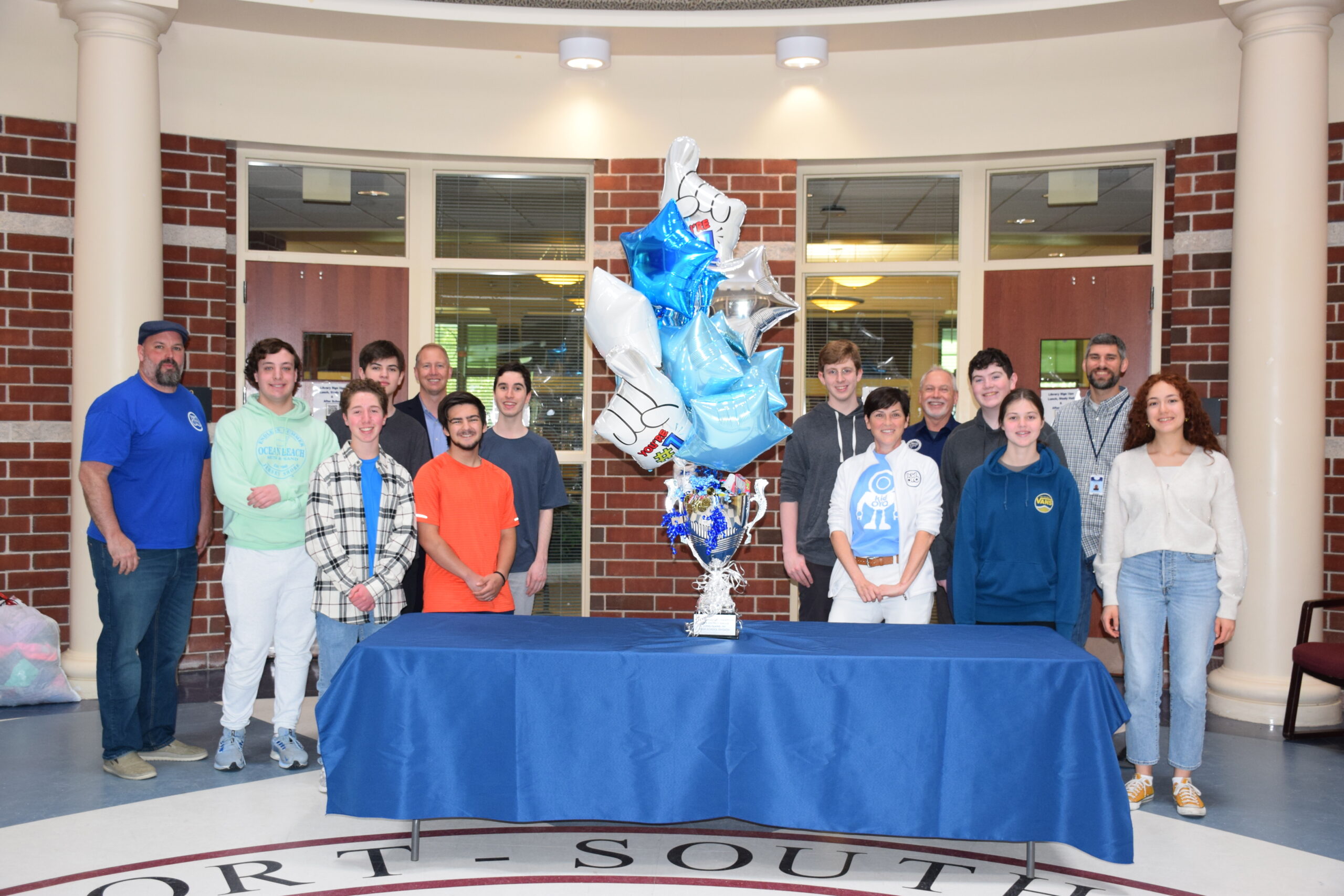 The Eastport-South Manor Junior/Senior High School Hackathon Team placed first in the Code Conquest 2022 virtual competition.  COURTESY EASTPORT-SOUTH MANOR SCHOOL DISTRICT