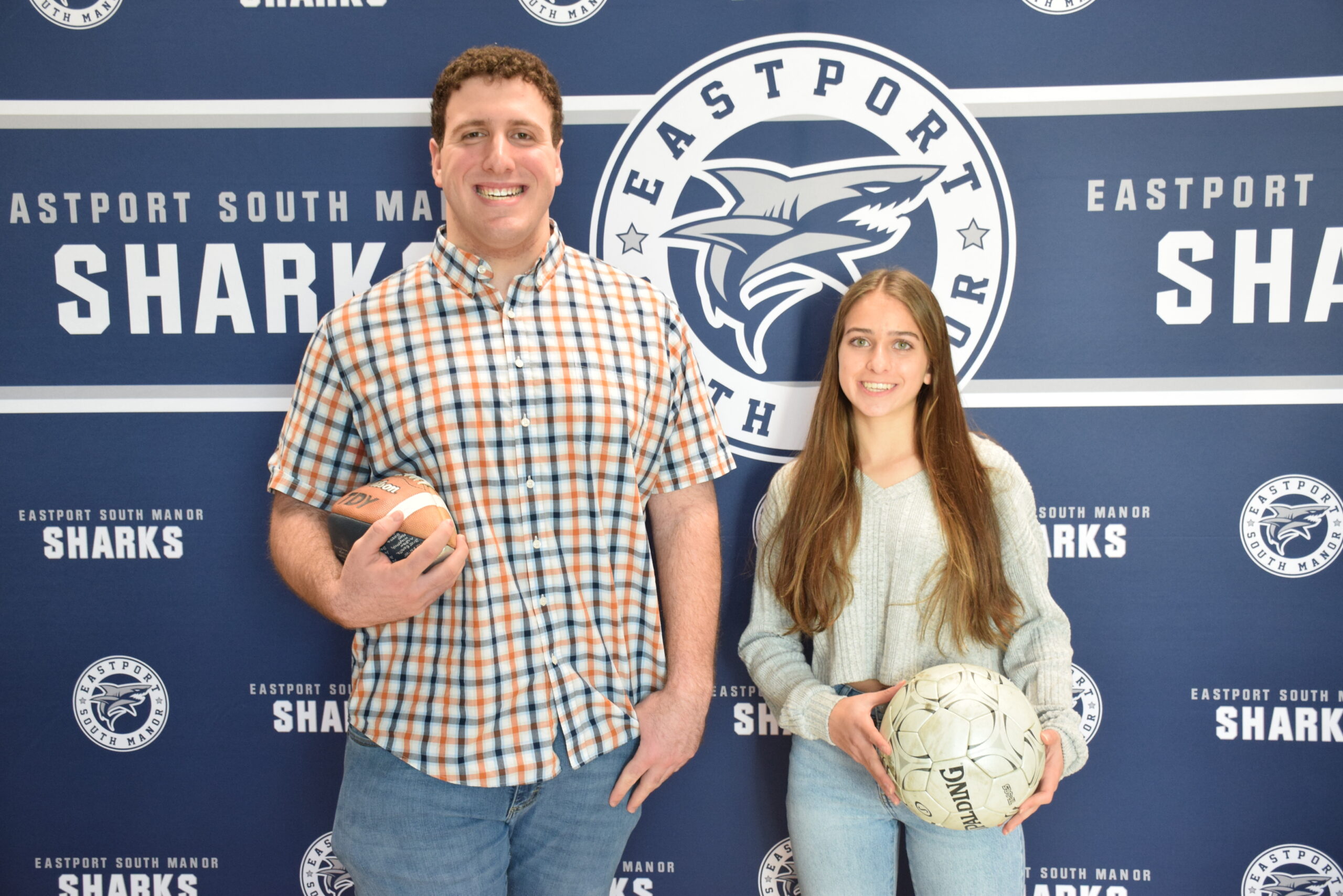 Eastport-South Manor Junior Senior High School salutatorian Joseph Morello and valedictorian Sofia Pfeffer. COURTESY EASTPORT-SOUTH MANOR SCHOOL DISTRICT