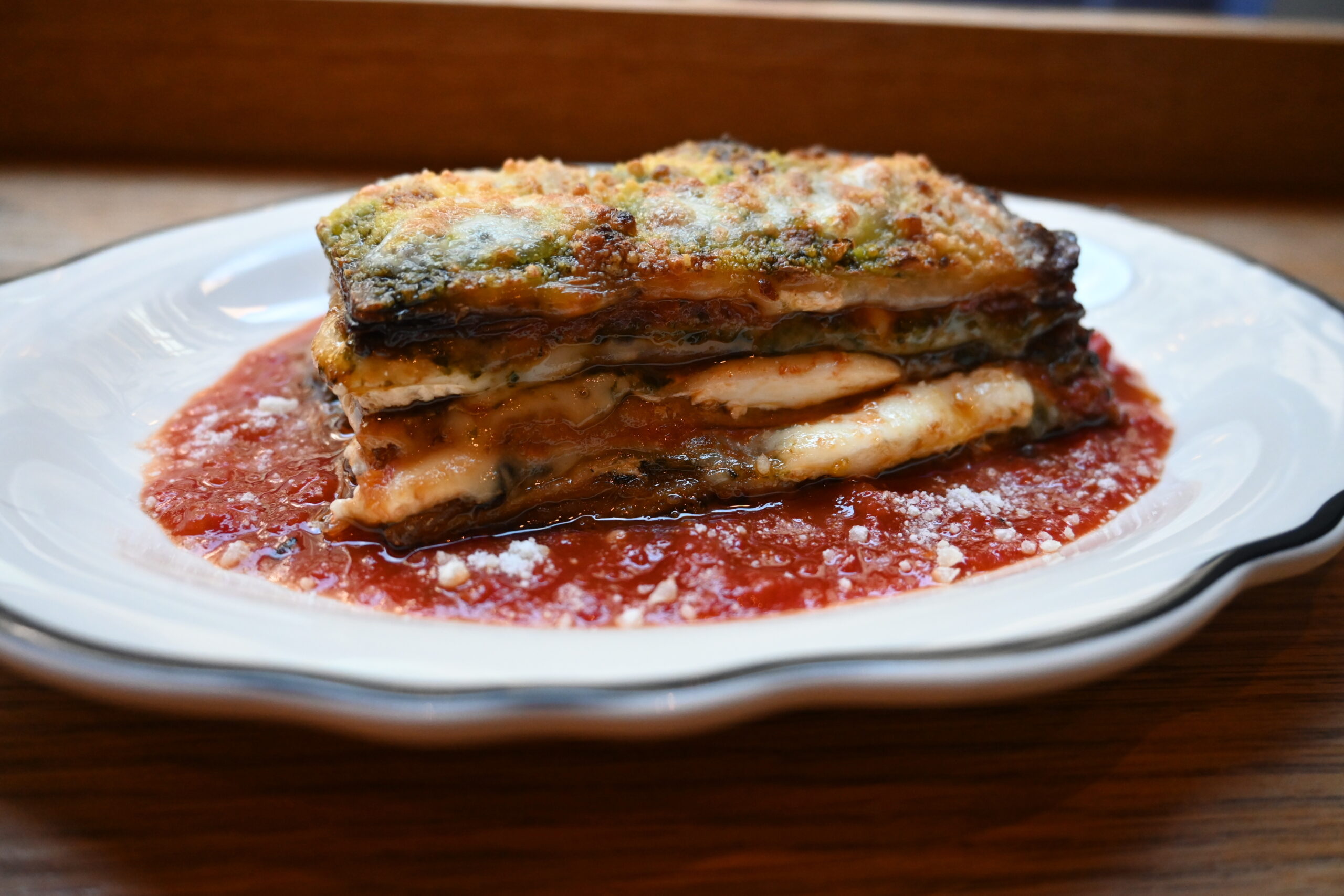 Eggplant Parmesan at Astro’s Pizza in Amagansett. COURTESY ASTRO'S PIZZA