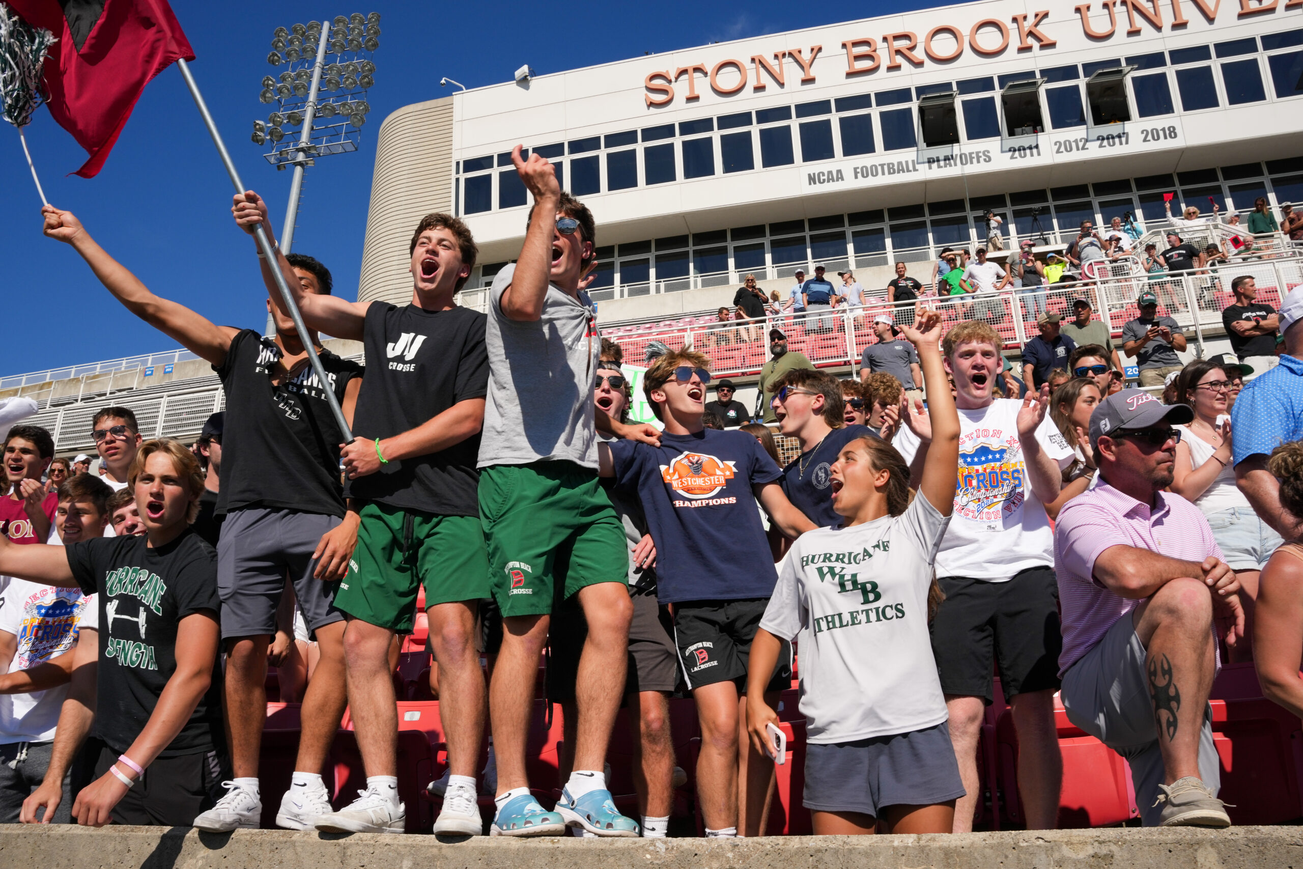 Westhampton Beach student-athletes cheer on the Hurricanes. RON ESPOSITO