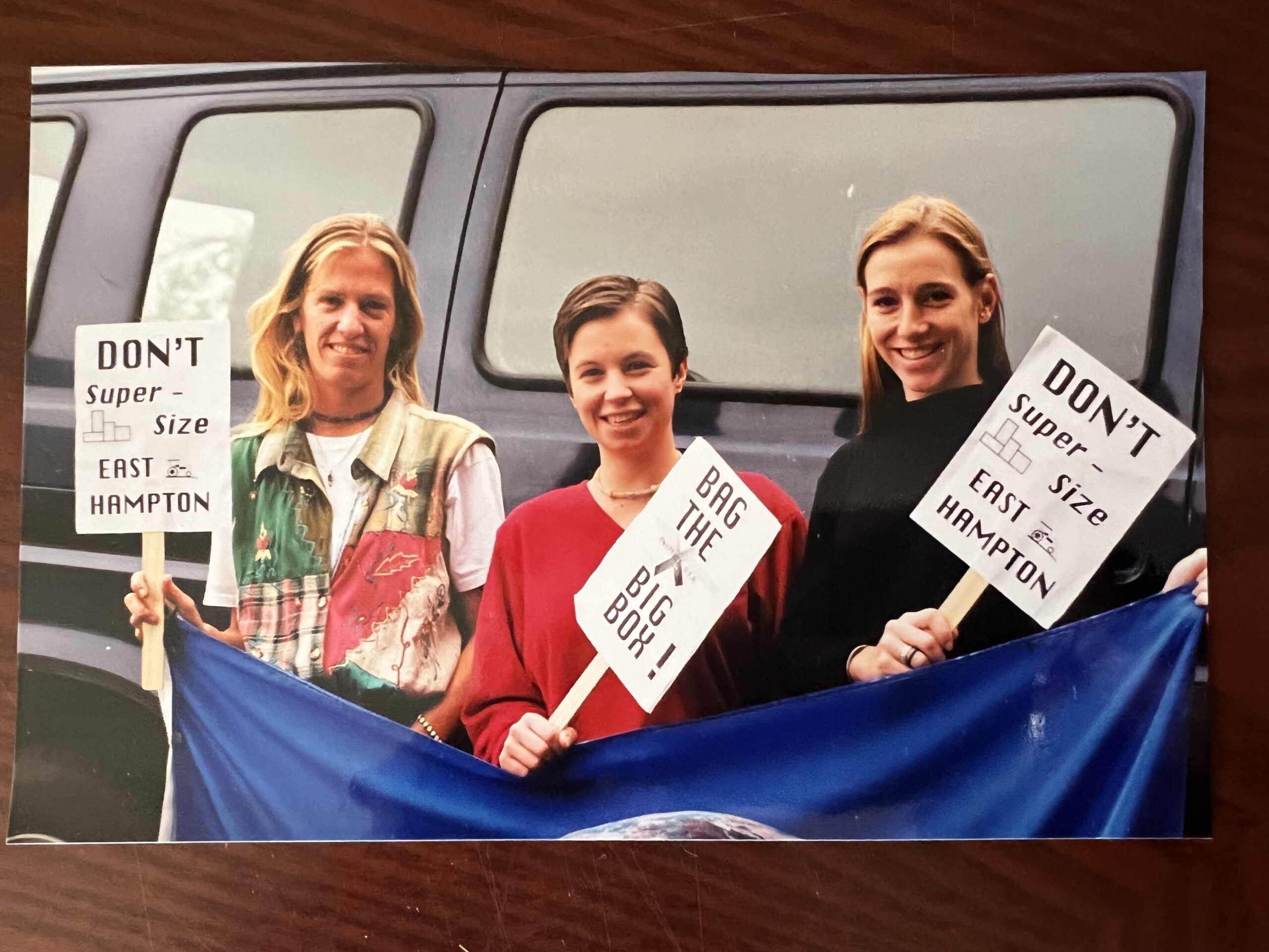 Members of Group for the East End protesting against bringing big box stores to East Hampton in 1996. COURTESY GROUP FOR THE EAST END