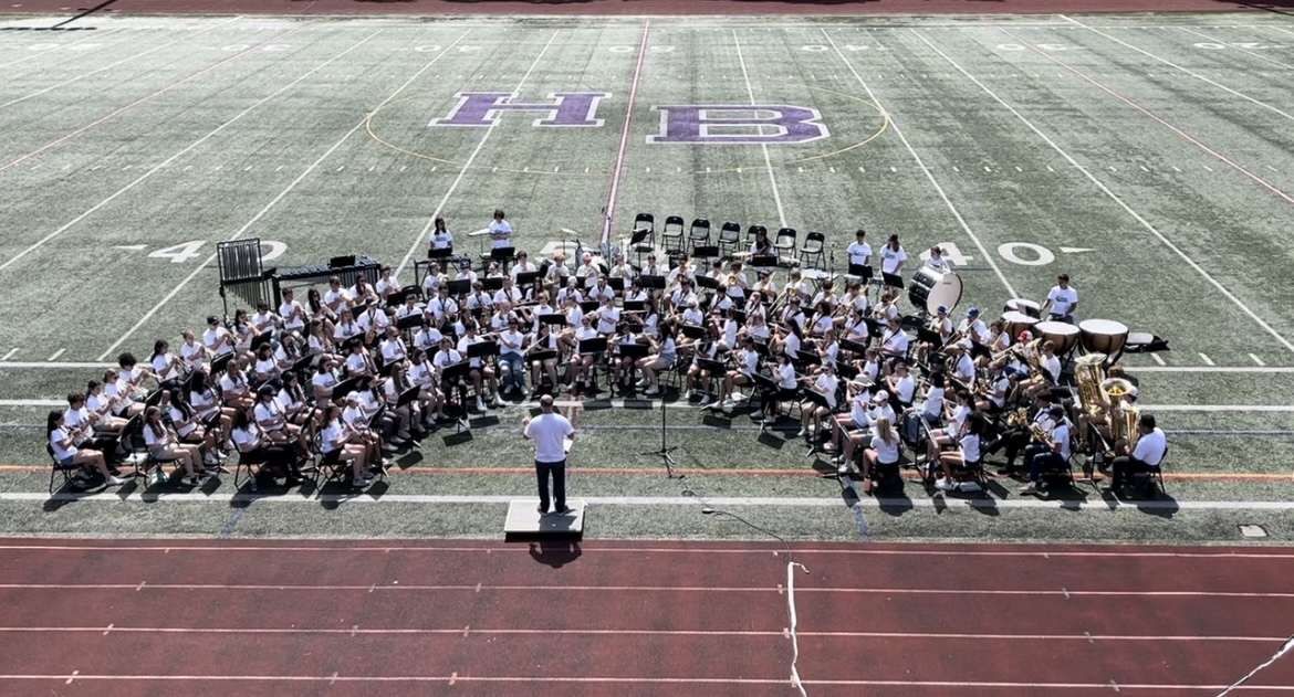 Hampton Bays High School hosted the Hampton Music Educators Association’s first outdoor concert on June 4. COURTESY HAMPTON BAYS SCHOOL DISTRICT