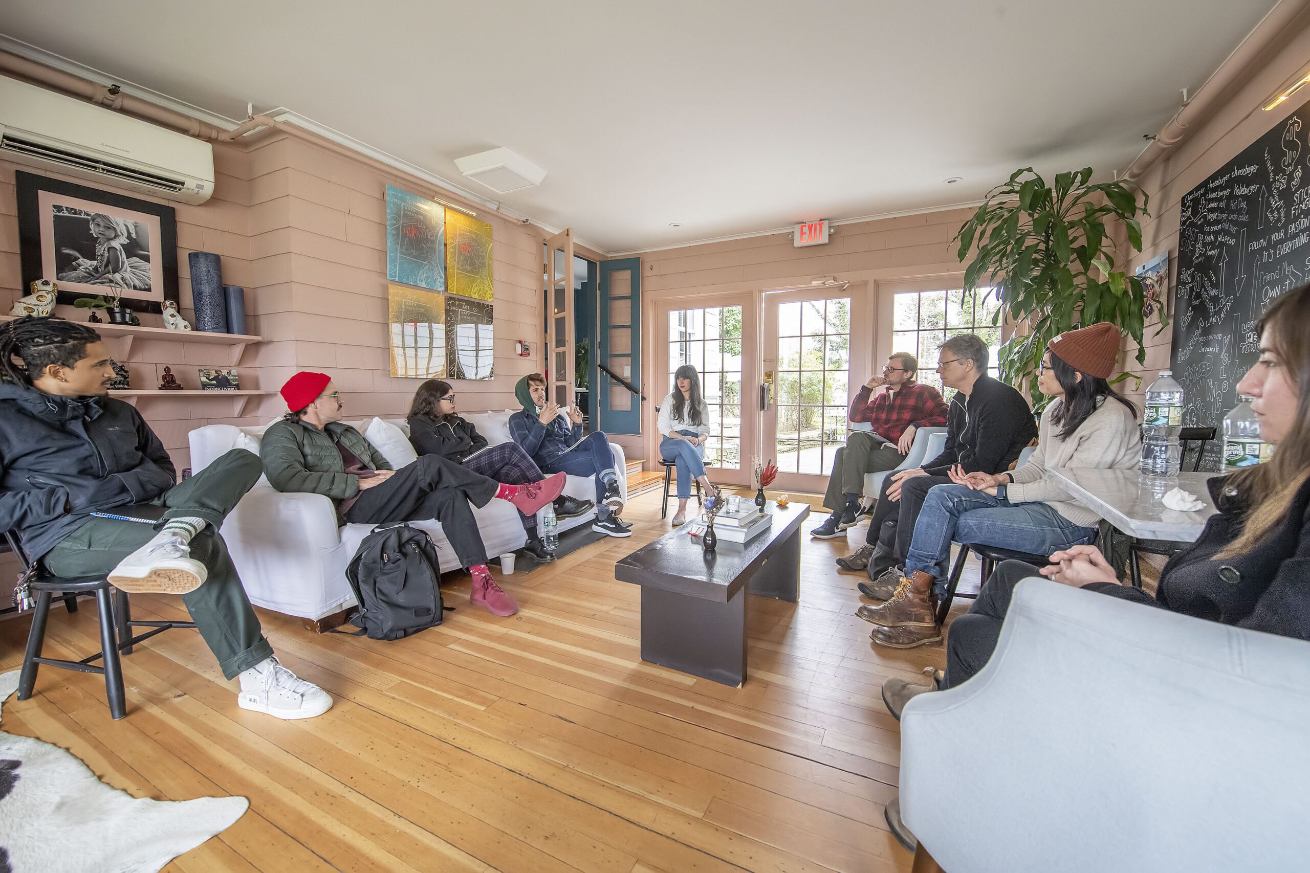 The HamptonsFilm Screenwriters Lab, pairing three award-winning filmmakers with four young screenwriters, was held at the Maidstone Inn in East Hampton from April 8 to 10, 2022. MICHAEL HELLER