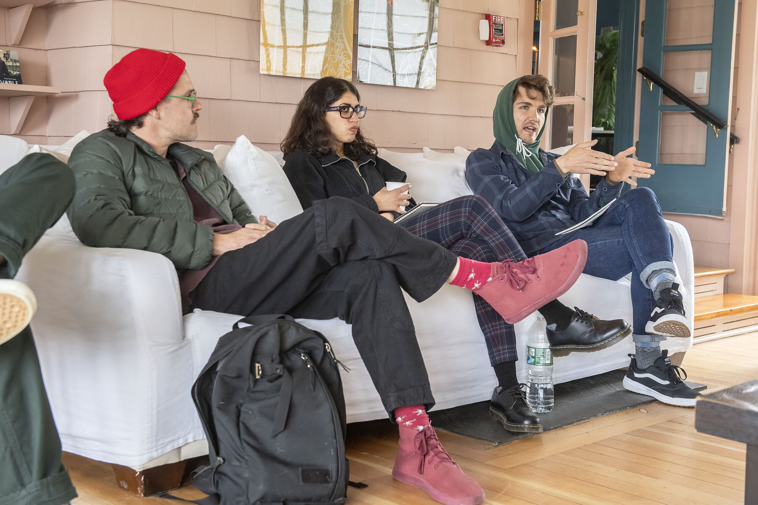 Screenwriters Jimmy Goldblum, Farida Zahran and Pat Heywood took part in the HamptonsFilm Screenwriters Lab at the Maidstone Inn in East Hampton from April 8 to 10, 2022. MICHAEL HELLER