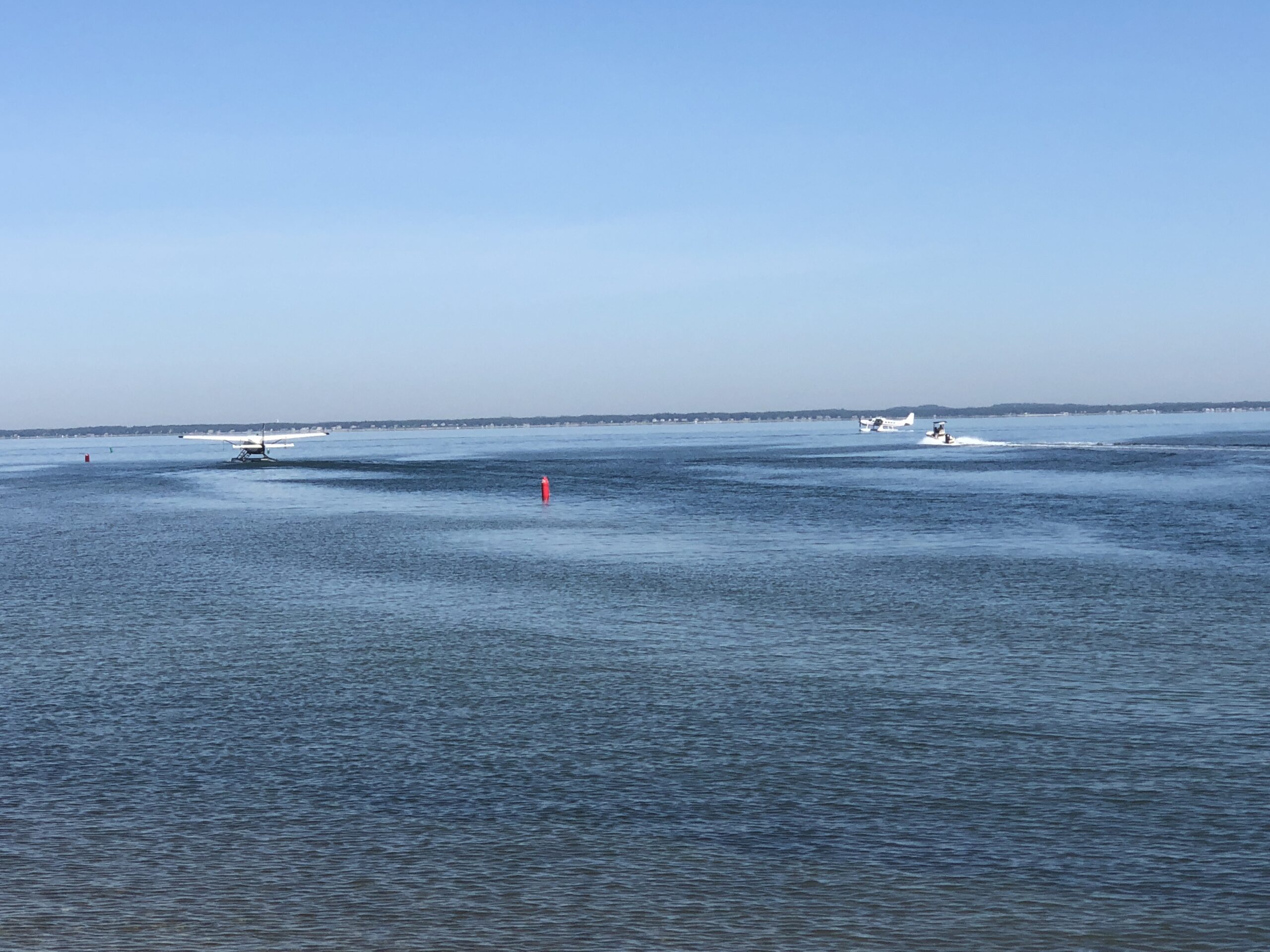 Seaplanes in bay off Sag Harbor. MICHAEL WRIGHT