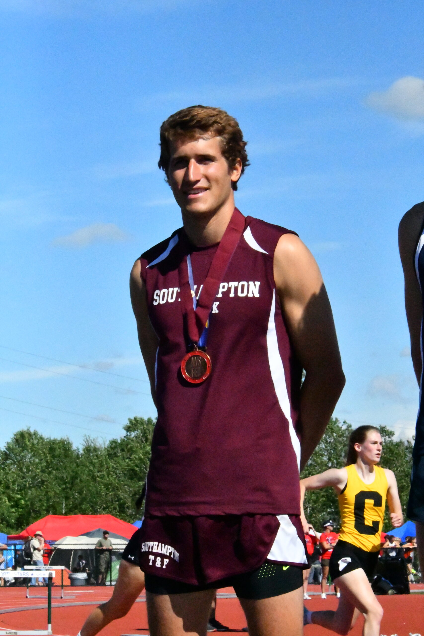 Southampton senior Billy Malone finished third among Division II (Small Schools) runners in the 800-meter race and was eighth in the Federation, earning him All-State and All-Federation Honors at the New York State Track and Field Championships at Cicero North Syracuse High School on Friday, June 10. MICHELLE MALONE PHOTOS