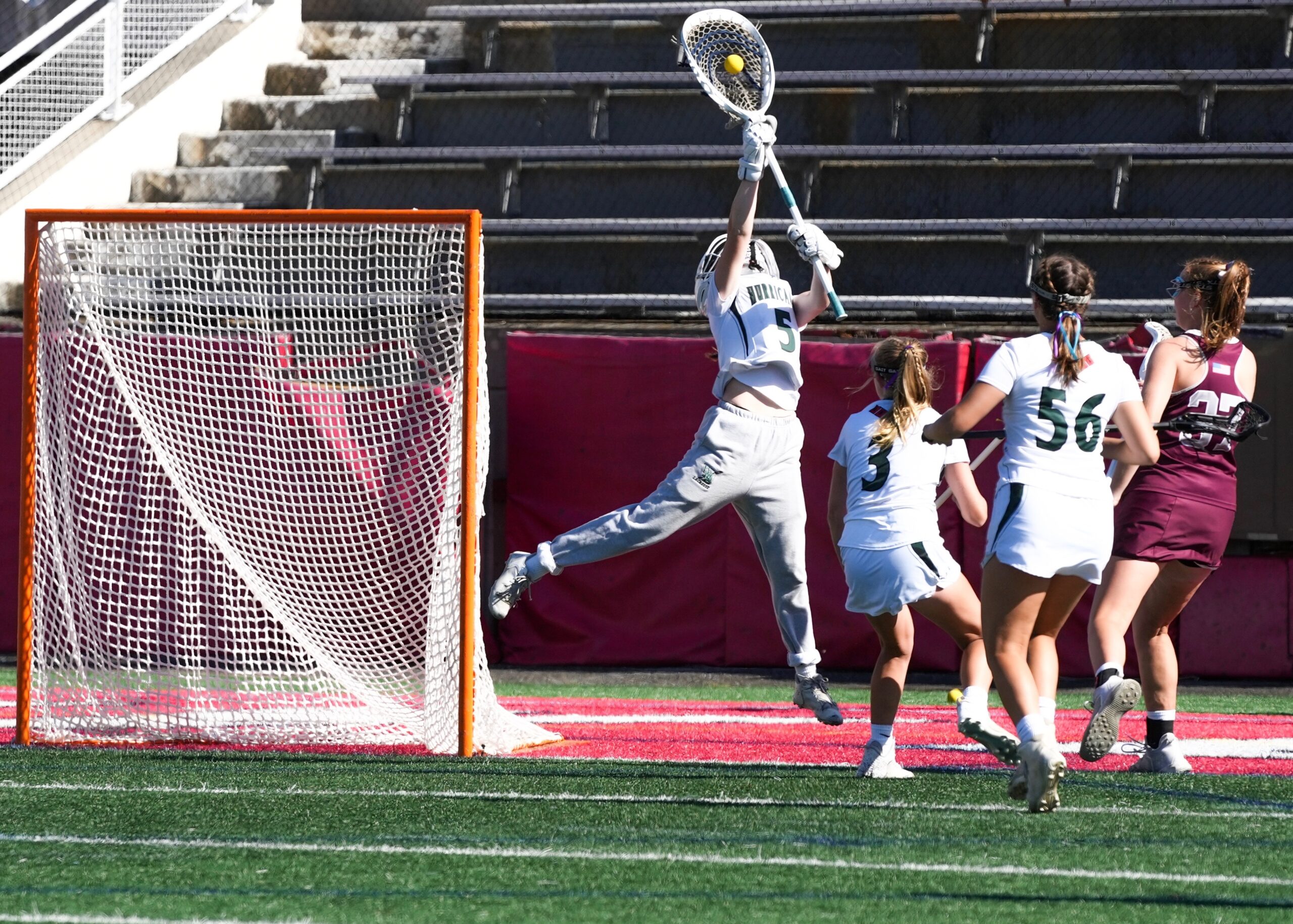 Freshman Maya Farnan reaches out to make a save. RON ESPOSITO