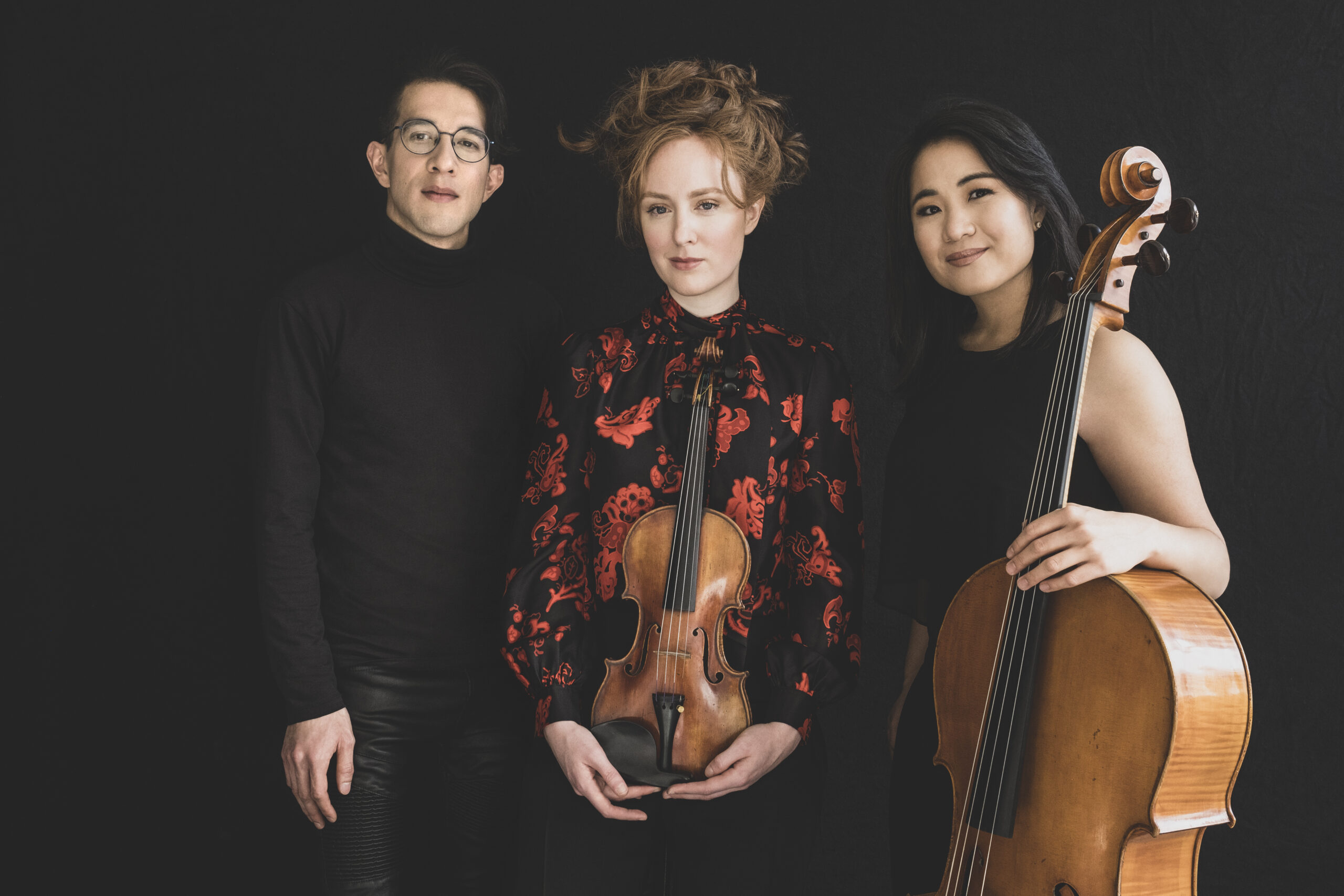 The Merz Trio are Lee Dionne, Brigid Coleridge and Julia Yang. DARIO ACOSTA