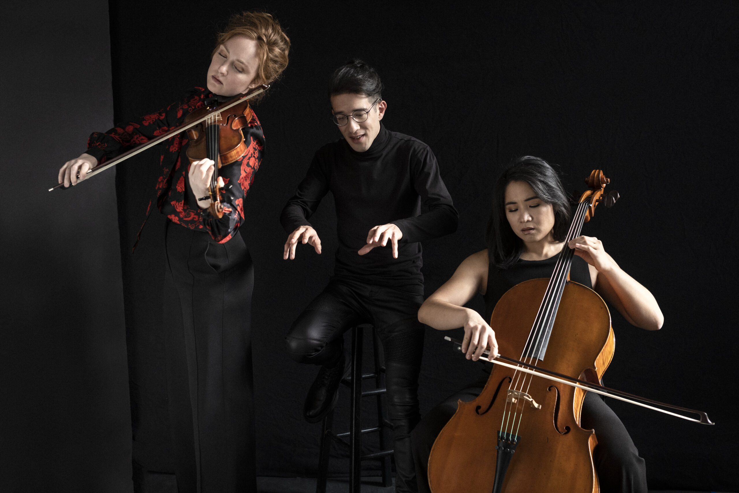 The Merz Trio, Brigid Coleridge, Lee Dionne and Julia Yang. DARIO ACOSTA