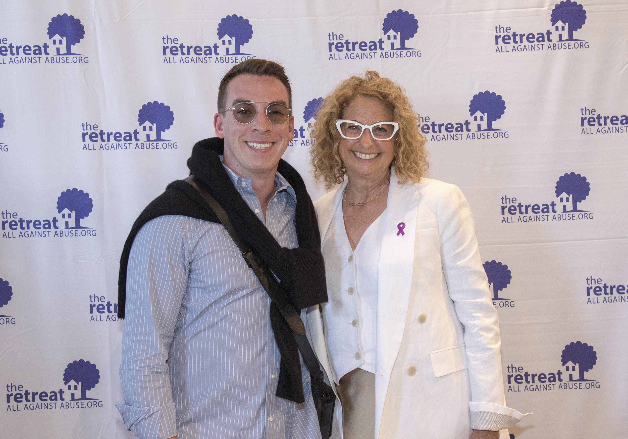 Ryland Hilbert and Nikki Shomer at the Retreat's All Against Abuse summer gala on Saturday night at The Church in Sag Harbor.    LISA TAMBURINI