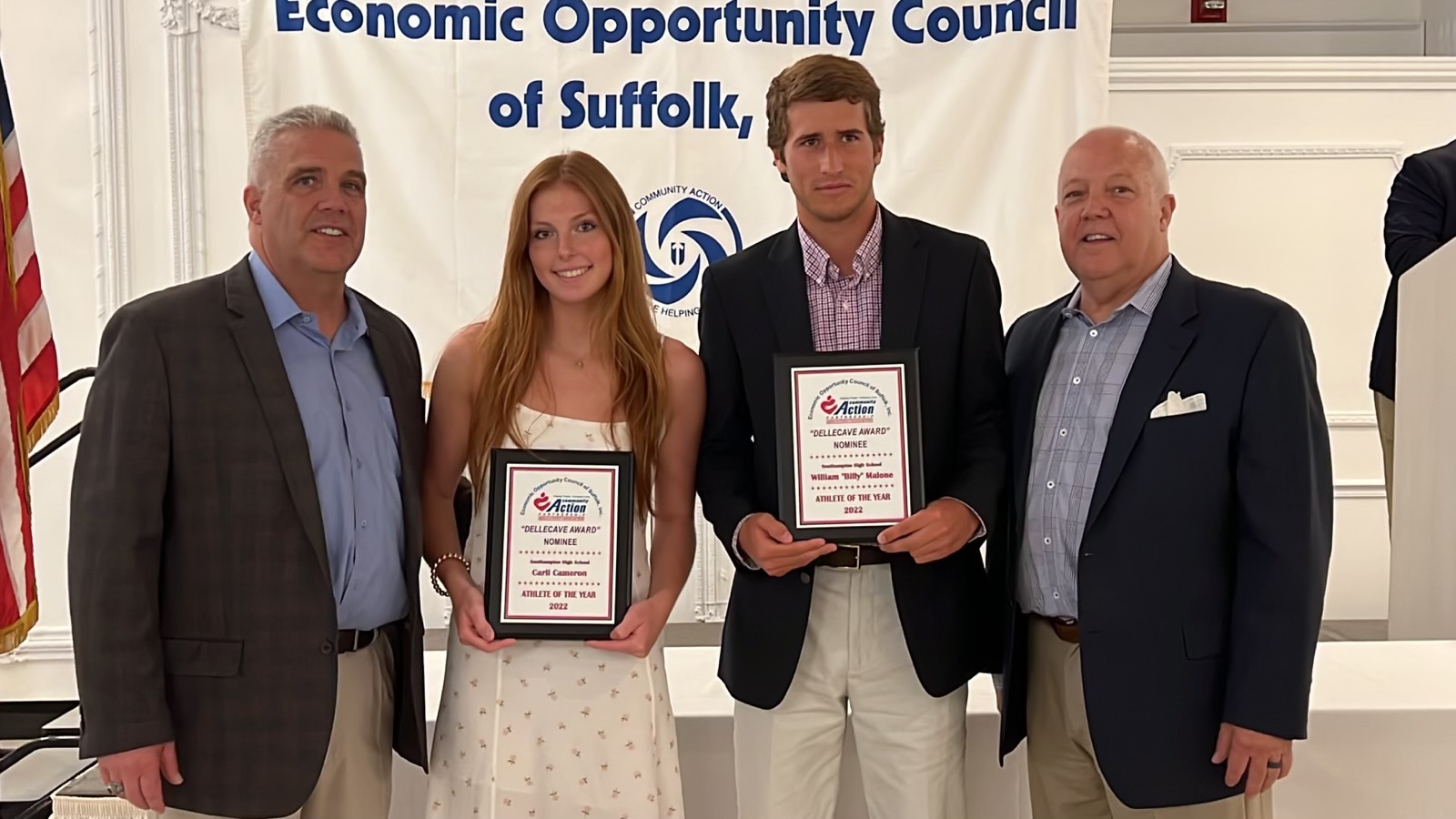 Southampton senior athletes Carli Cameron and Billy Malone were nominated for the prestigious Butch Dellecave Awards. COURTESY SOUTHAMPTON SCHOOL DISTRICT