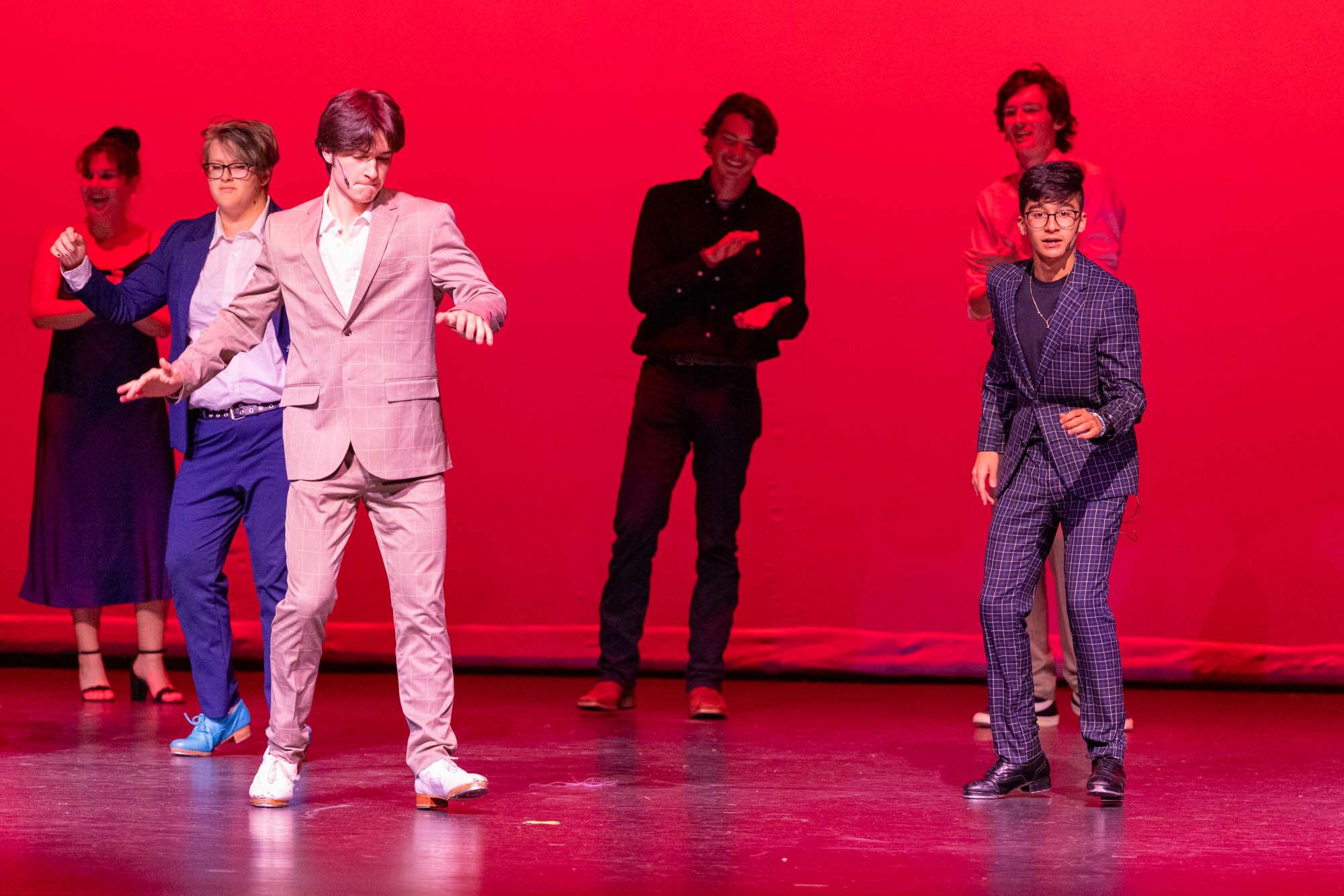 The students of East Hampton High School performing “Footloose” from the musical of the same name during the Teeny Awards ceremony on June 5. MICHAEL O’CONNOR/CLASSY CAMERA