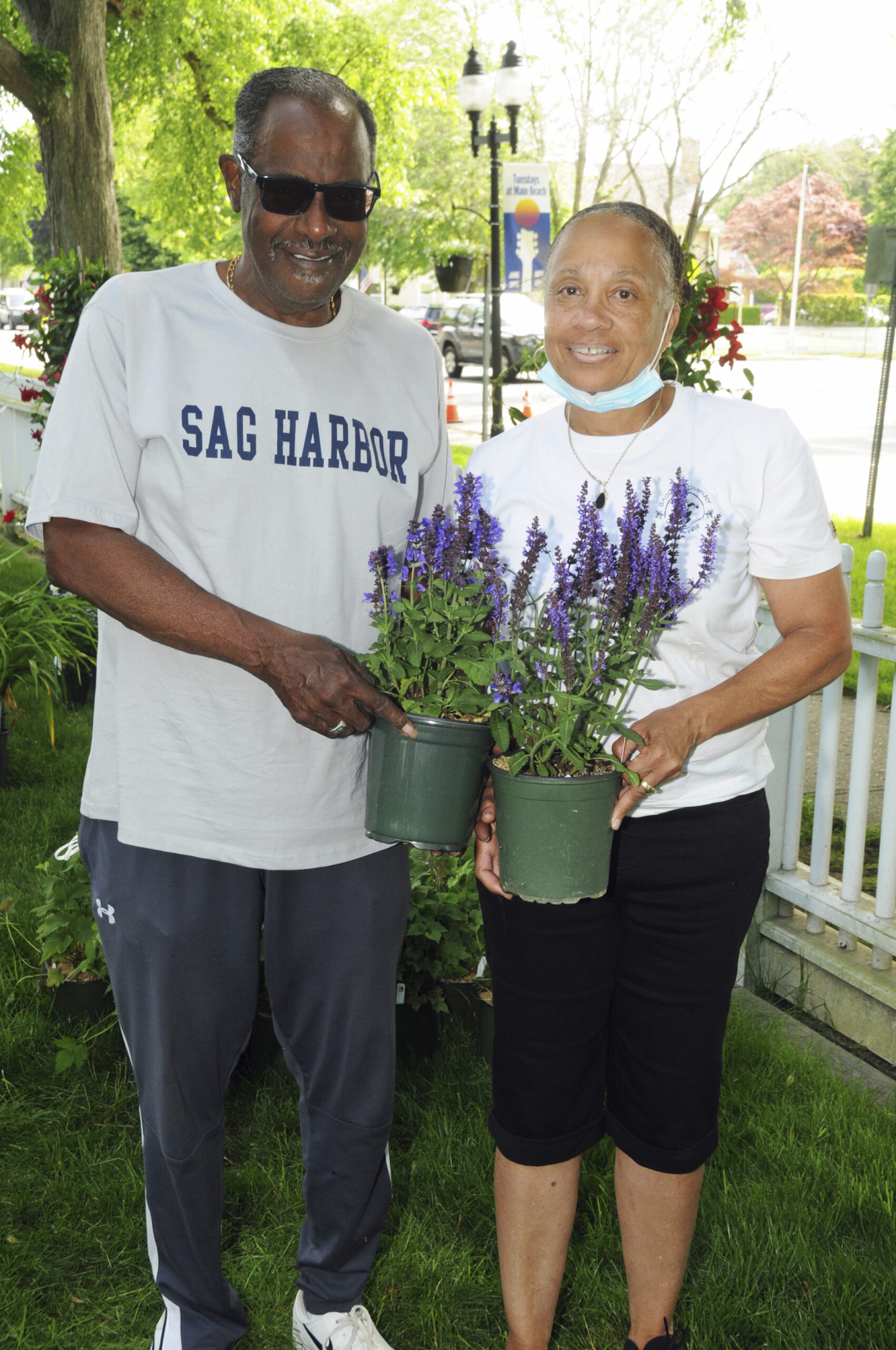 Greg and Tish Brown at the LVIS Fair  on Saturday in East Hampton.    RICHARD LEWIN