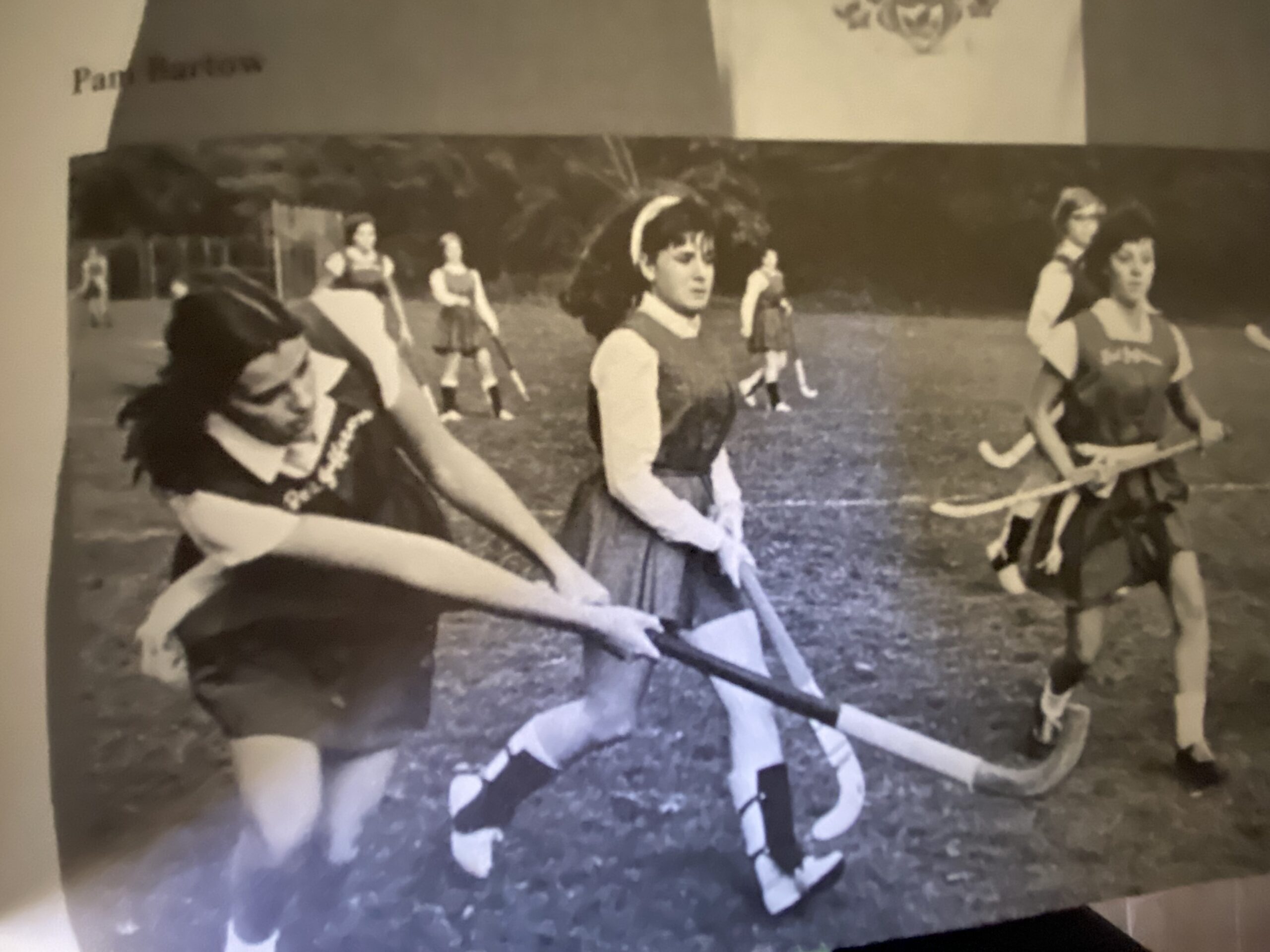 Debbie Jayne playing field hockey for Port Jefferson High School, in the days before Title IX existed.