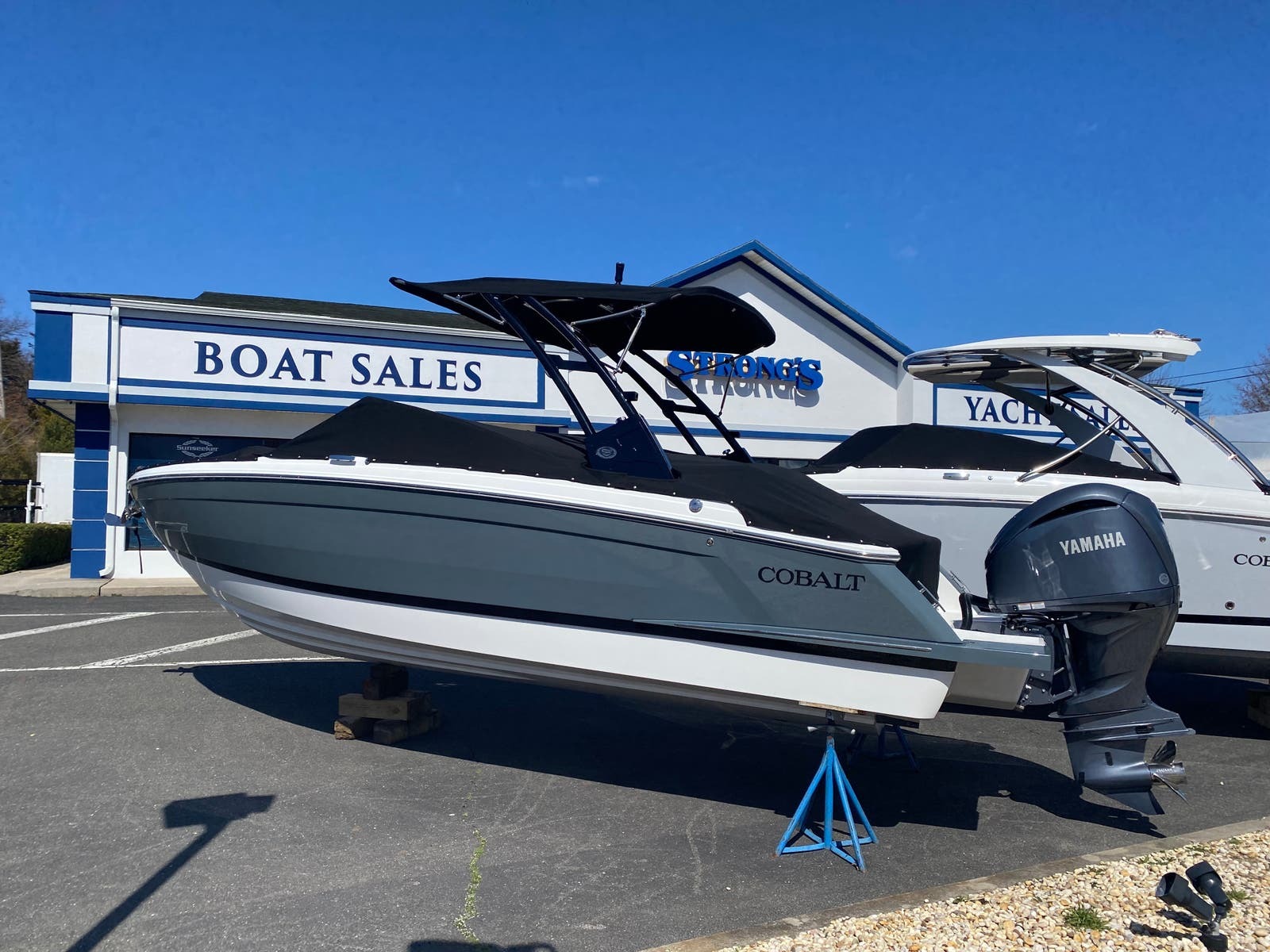 COURTESY BRIDGET RYMER A Cobalt sport boat available at Strong's in Southampton.
