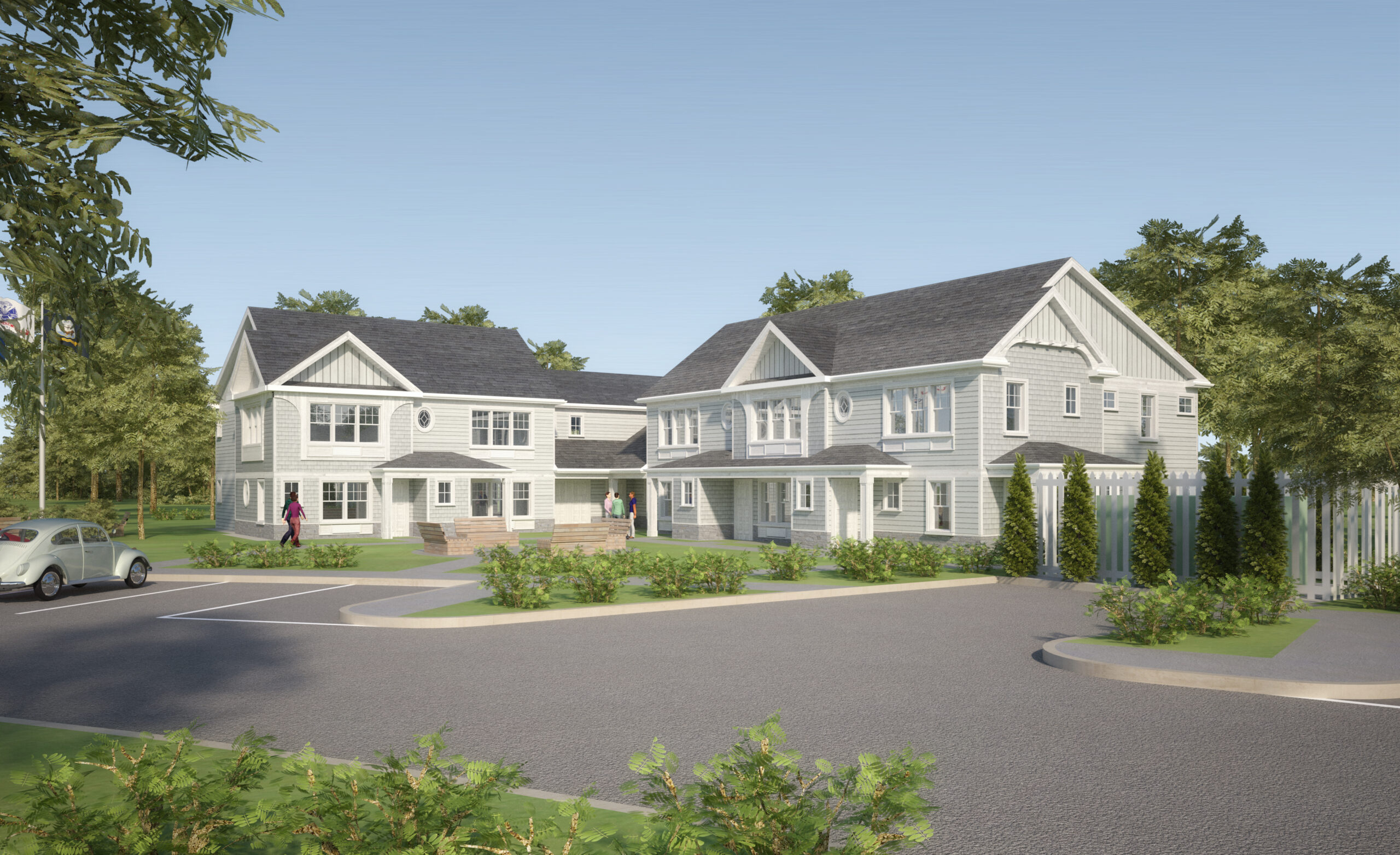 A rendering of the proposed housing development in Southampton off County Road 39.