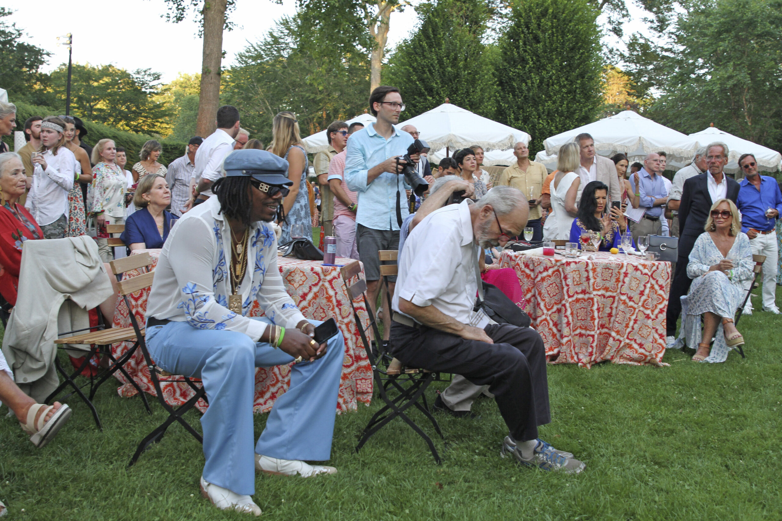 The crowd watches a performance.