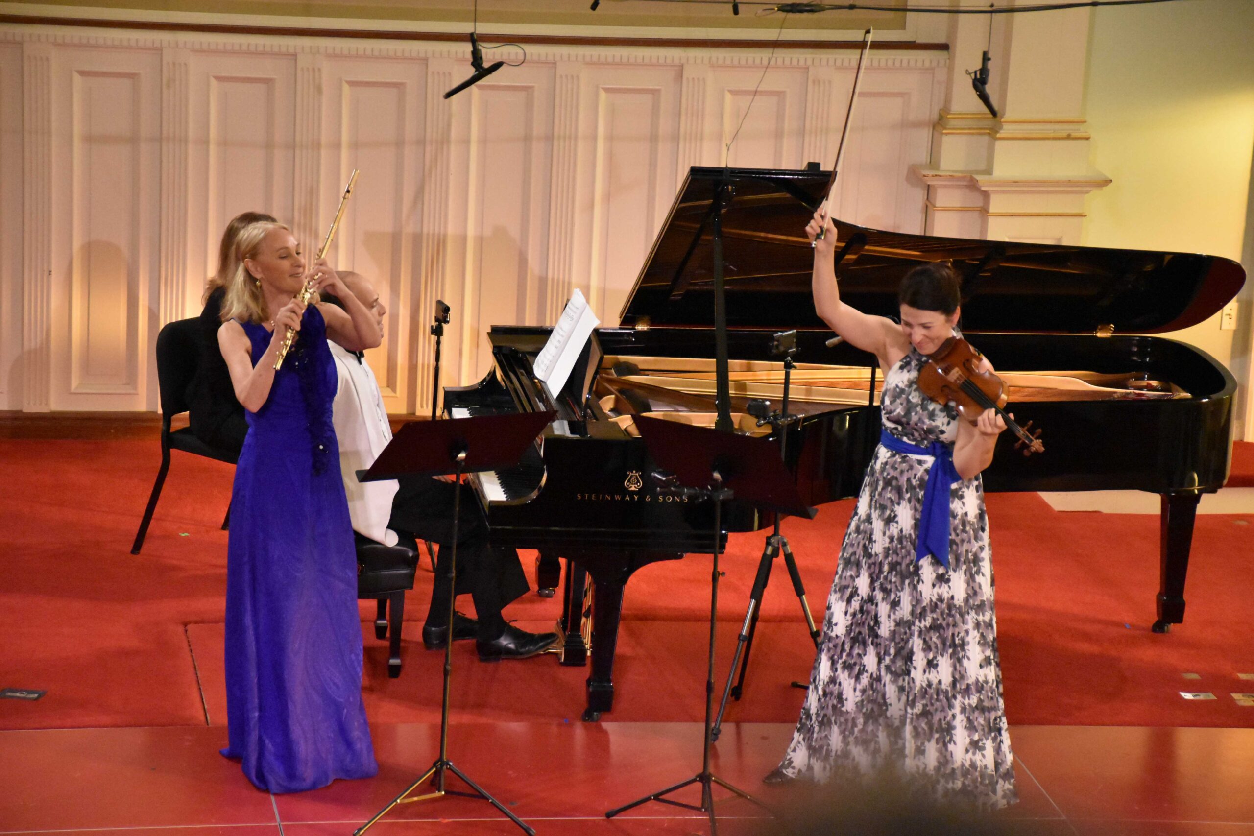 BCMF founder, flutist Marya Martin, and violinist Amy Schwartz Moretti. MICHAEL LAWRENCE